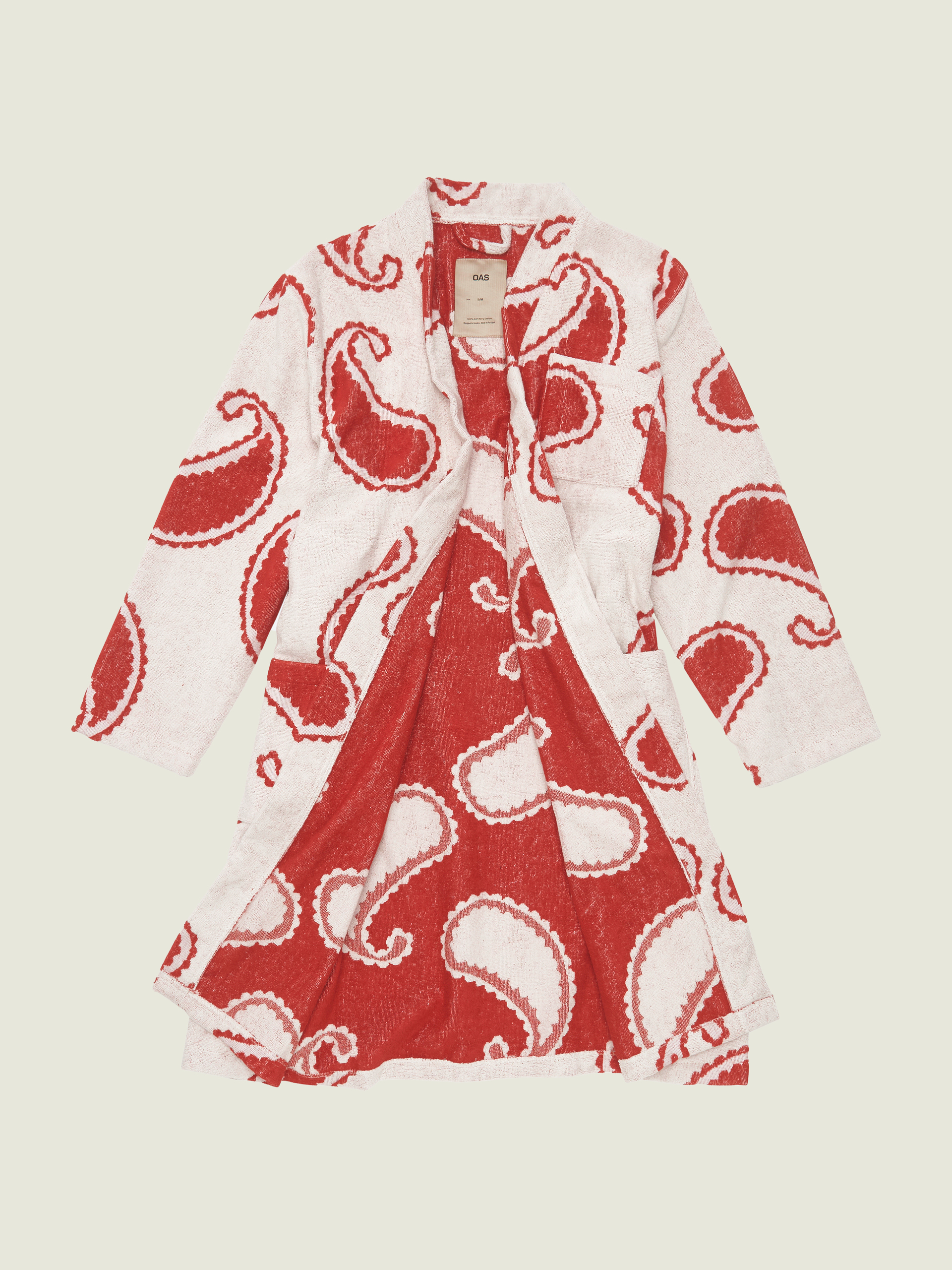 Red Paisley Robe Oas