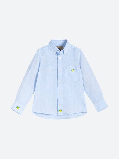 Kids Blue Lemon Camisa de Lino Niños | OAS