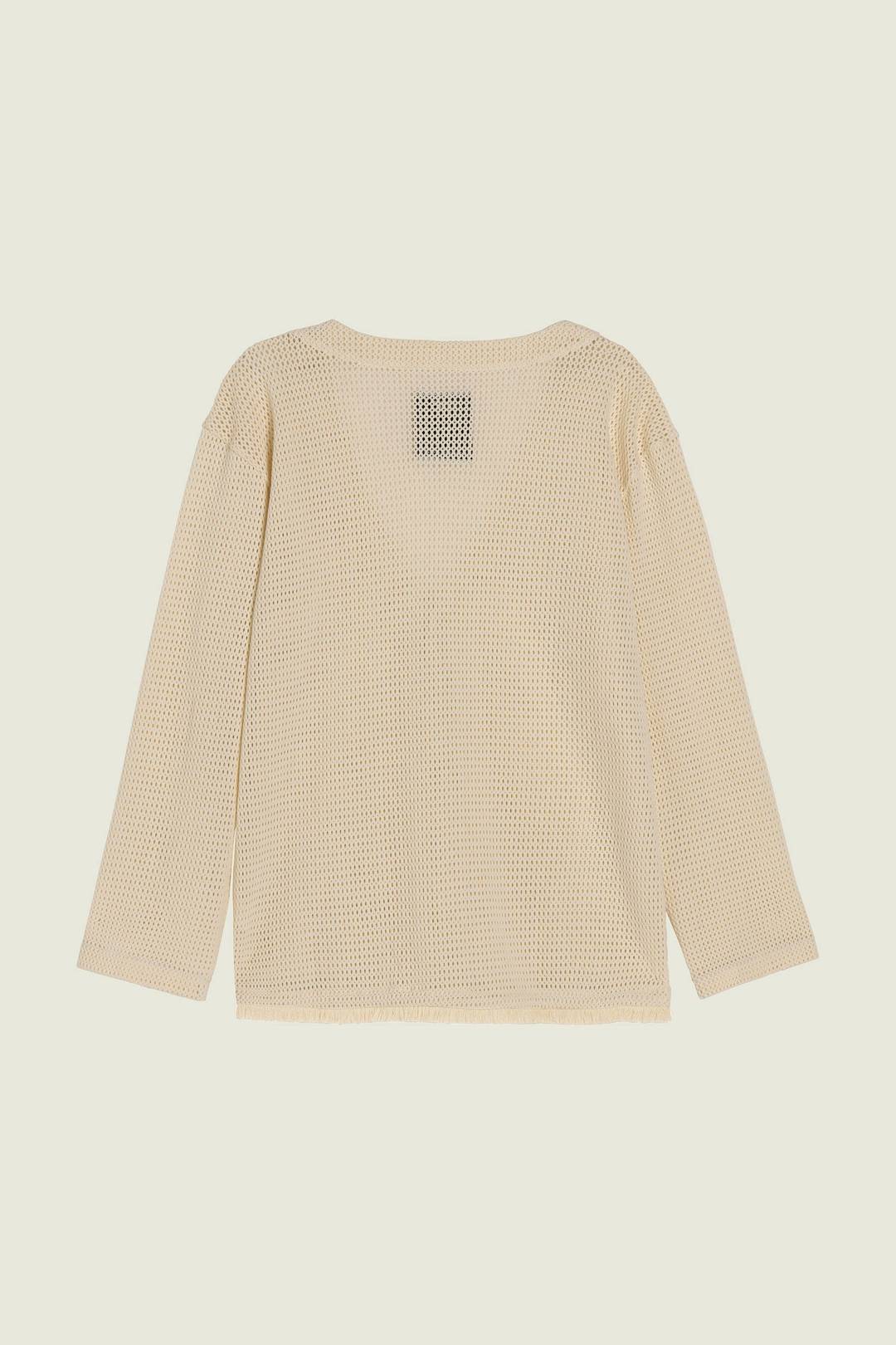 Ecru Net Cardigan