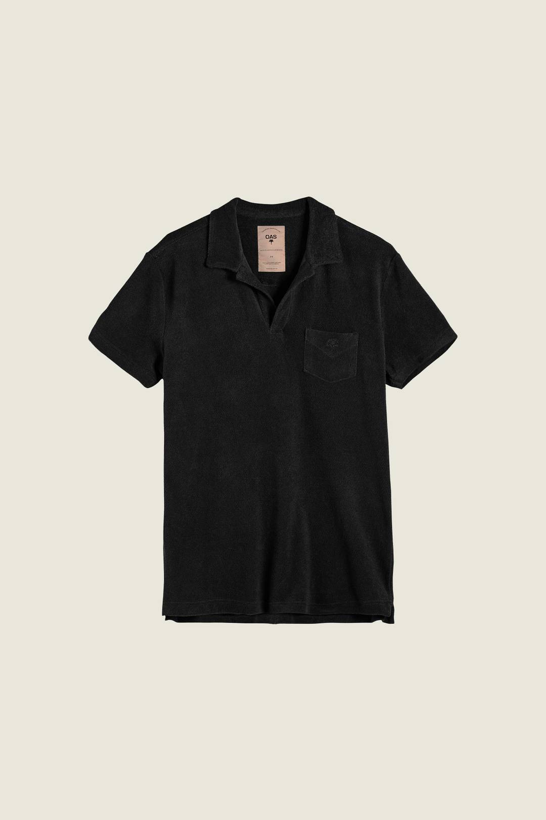 Black Polo Terry Shirt | OAS