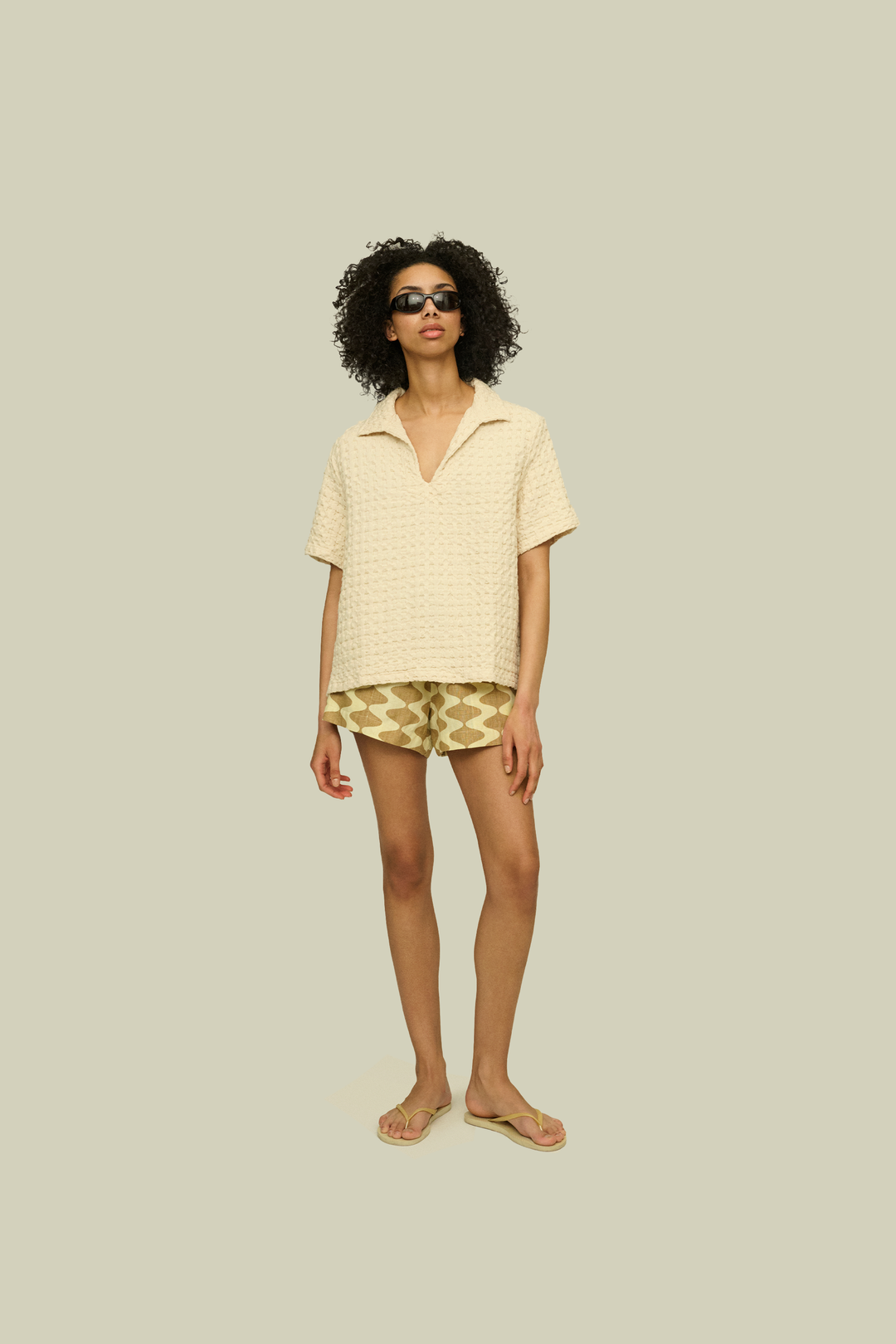 OAS Ecru Cuba Waffle Shirt – Kempt