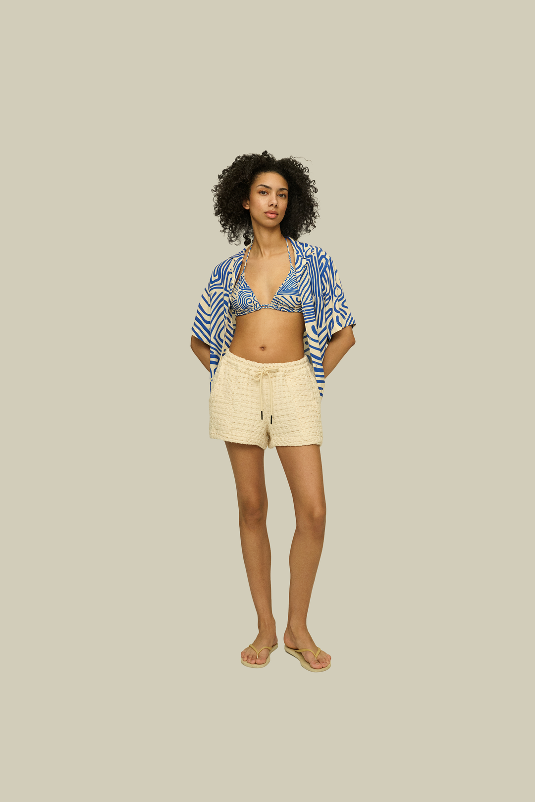 OAS, Porto Waffle Short - Ecru