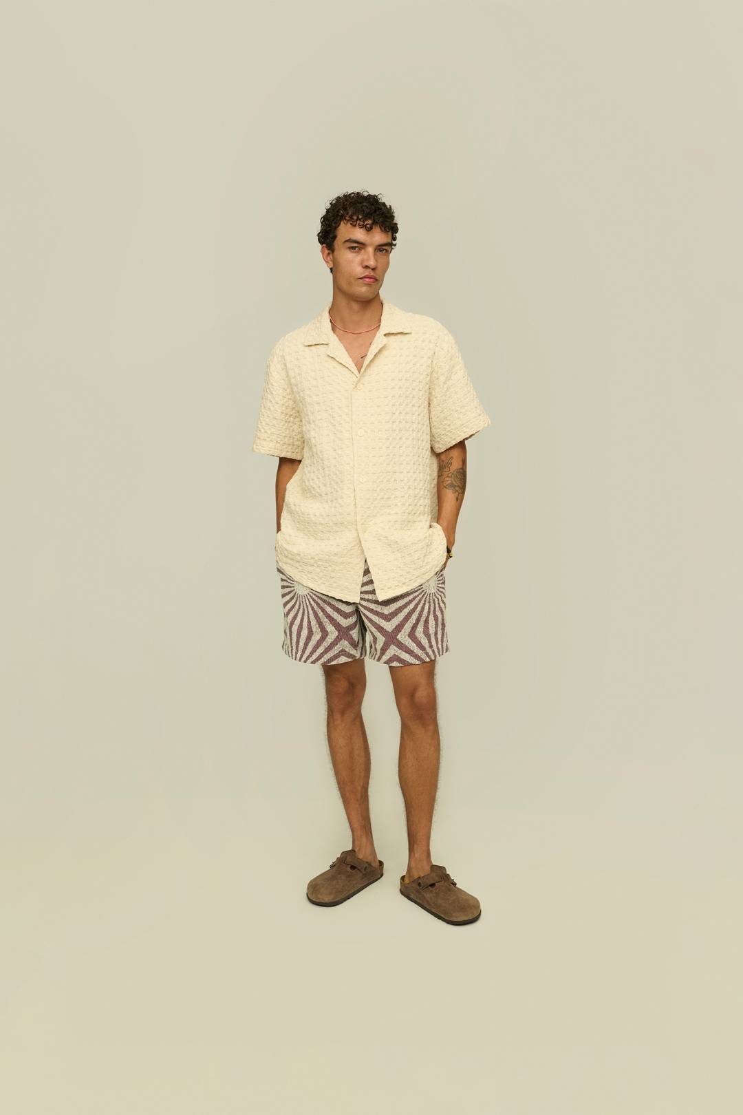 Ecru Cuba Waffle Shirt