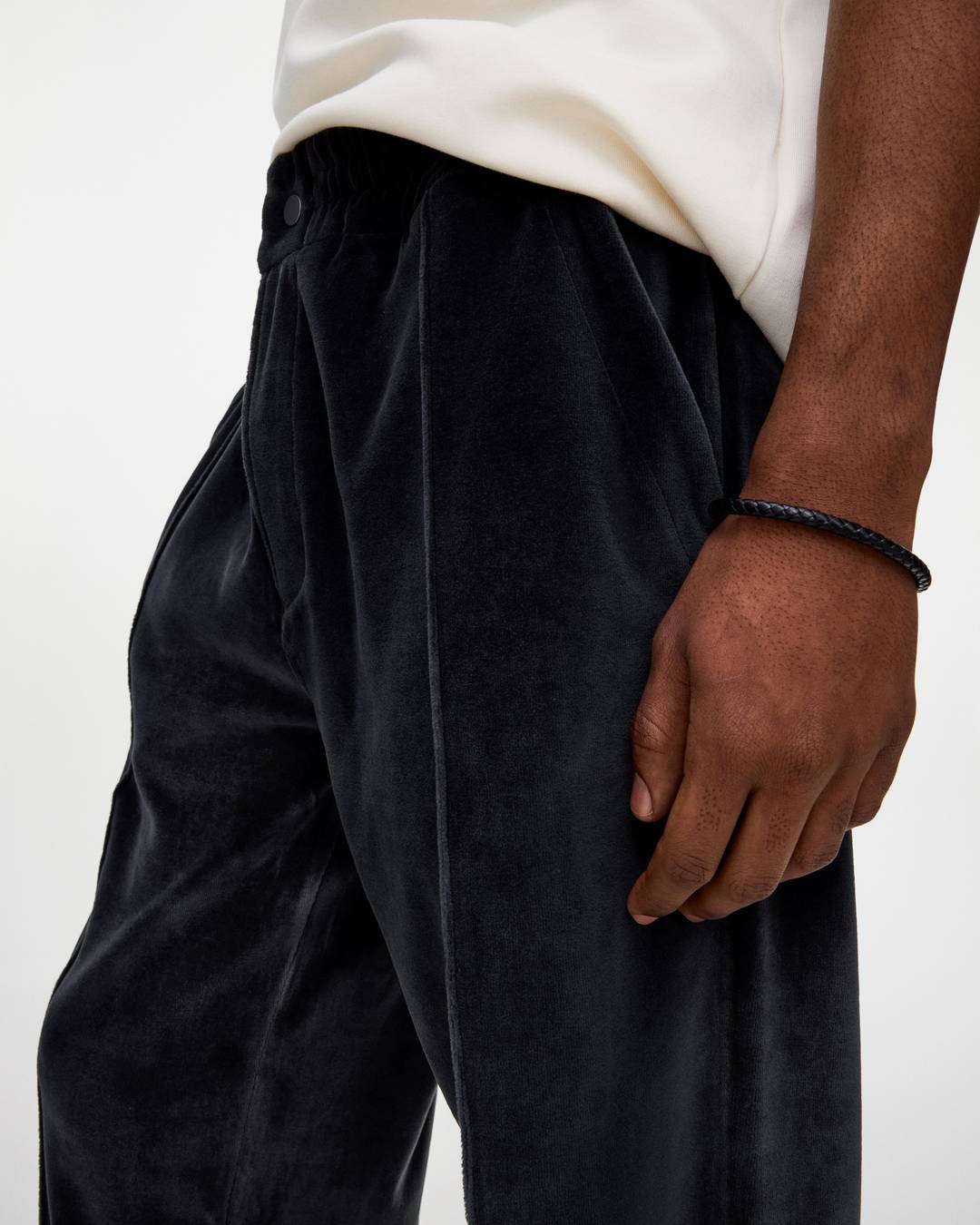 Nearly Black Velour Pants | OAS