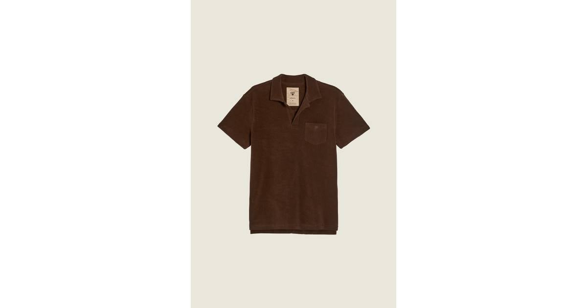 Gap Towel Terry Shirt In Copper Brown