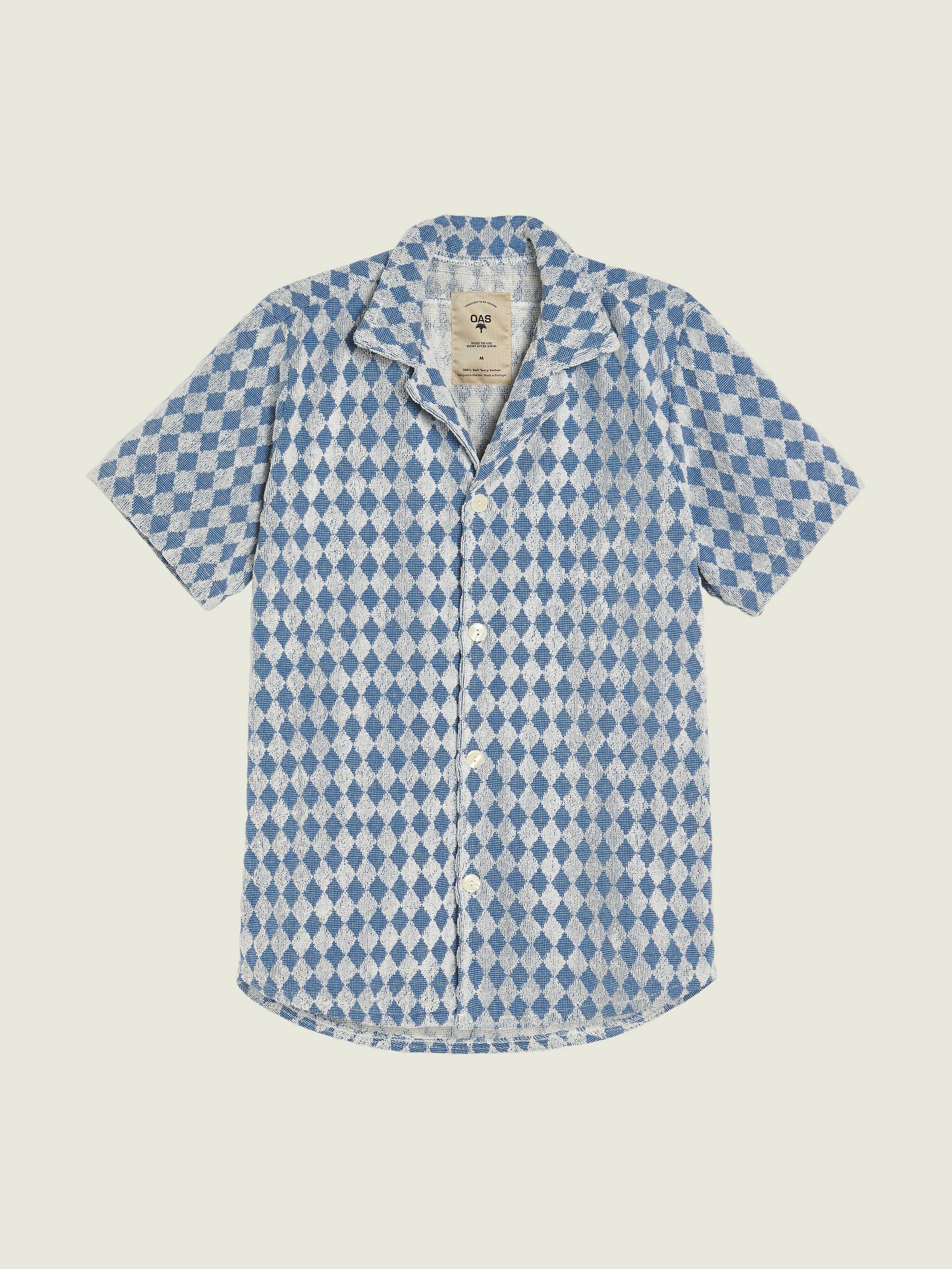 Navy Diamond Cuba Terry Shirt | OAS