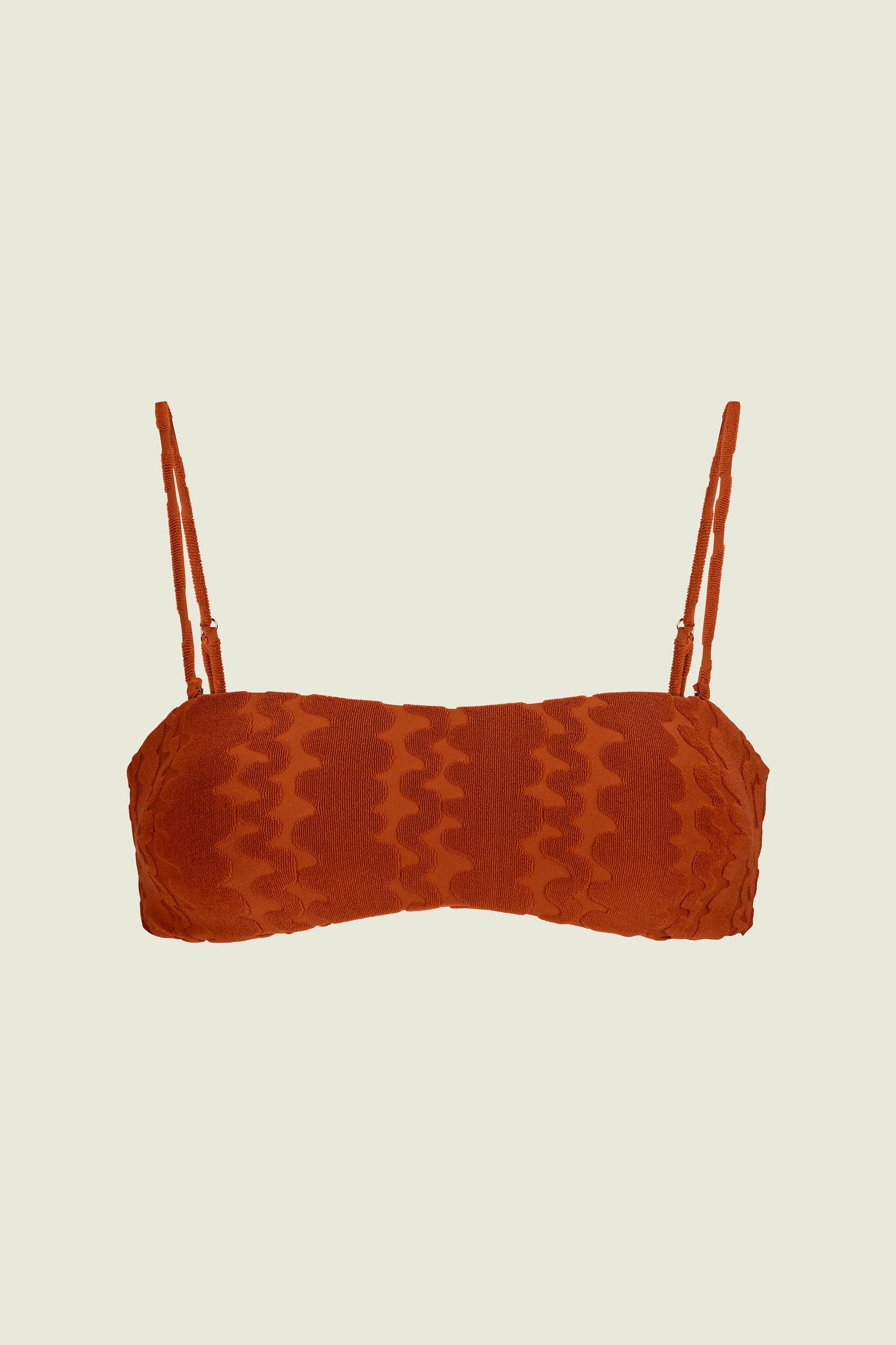 Terracotta Scribble Baia Bikini Top