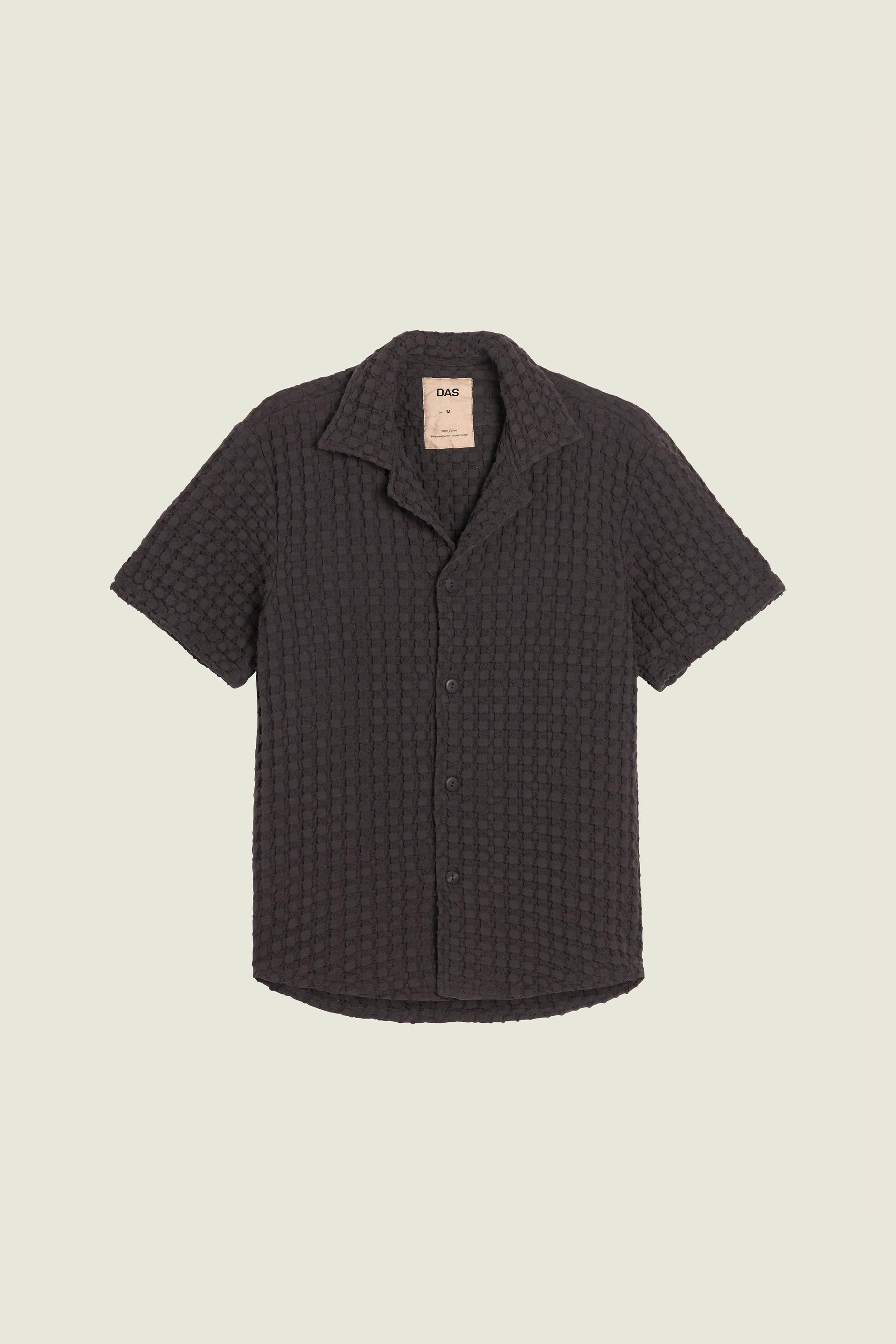 Nearly Black Cuba Waffle Shirt