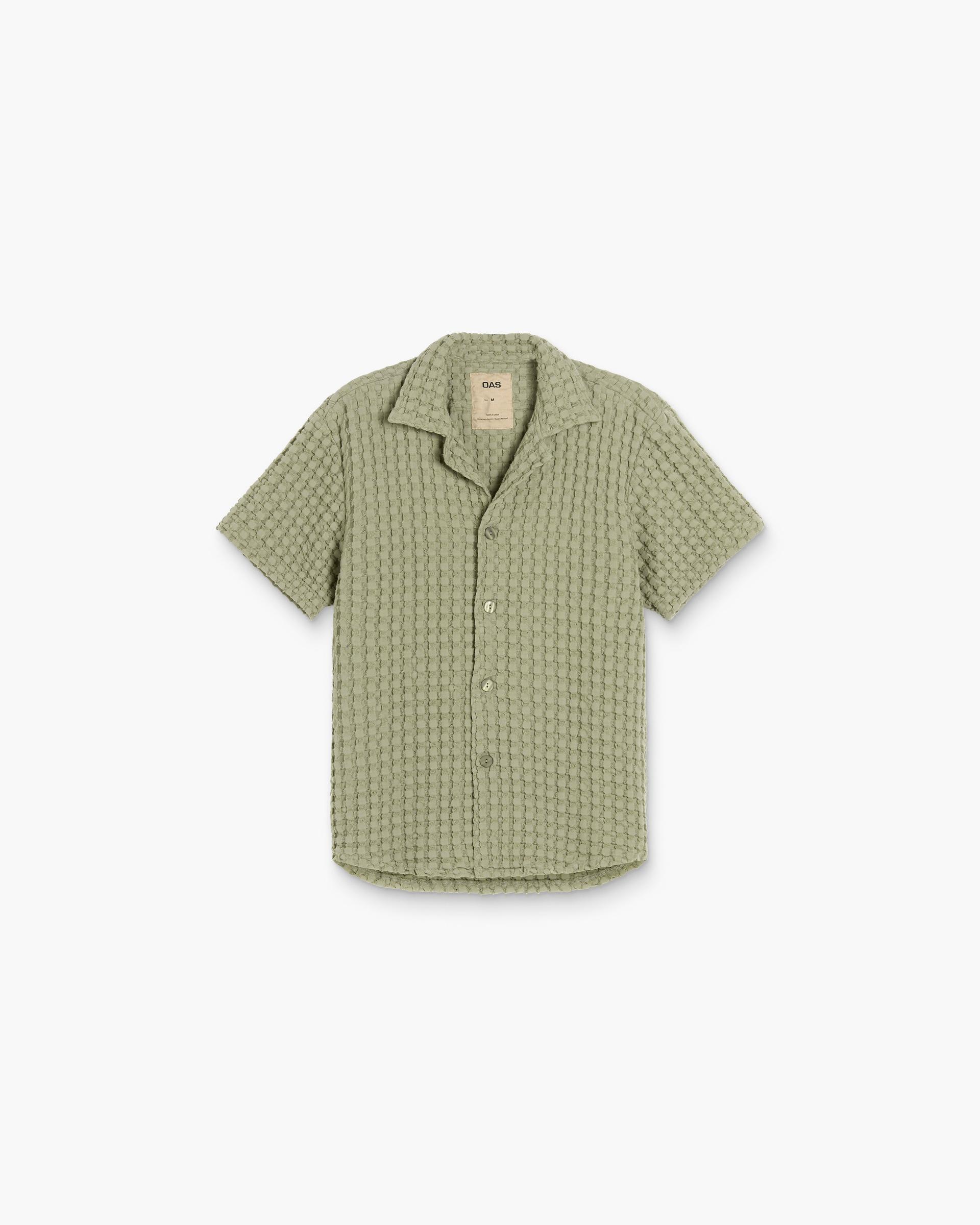 Dusty Green Cuba Waffle Shirt