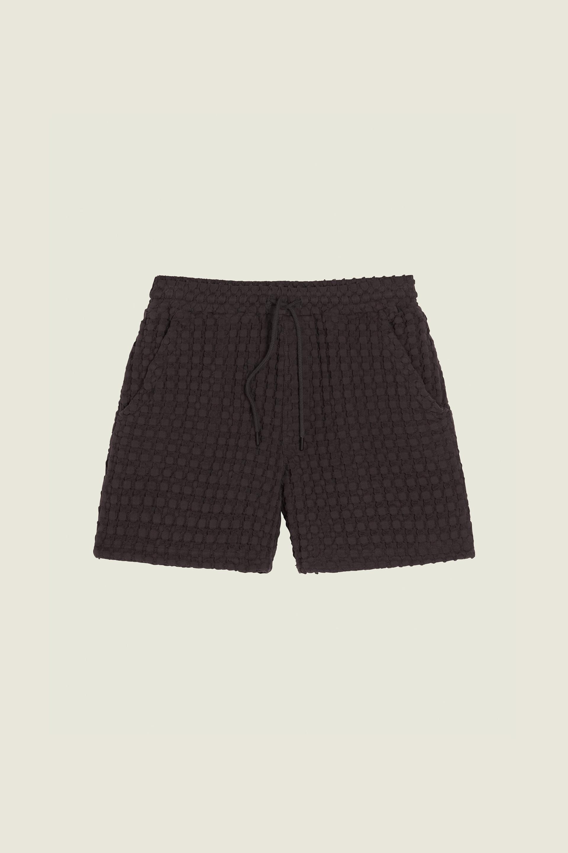 Nearly Black Porto Waffle Shorts