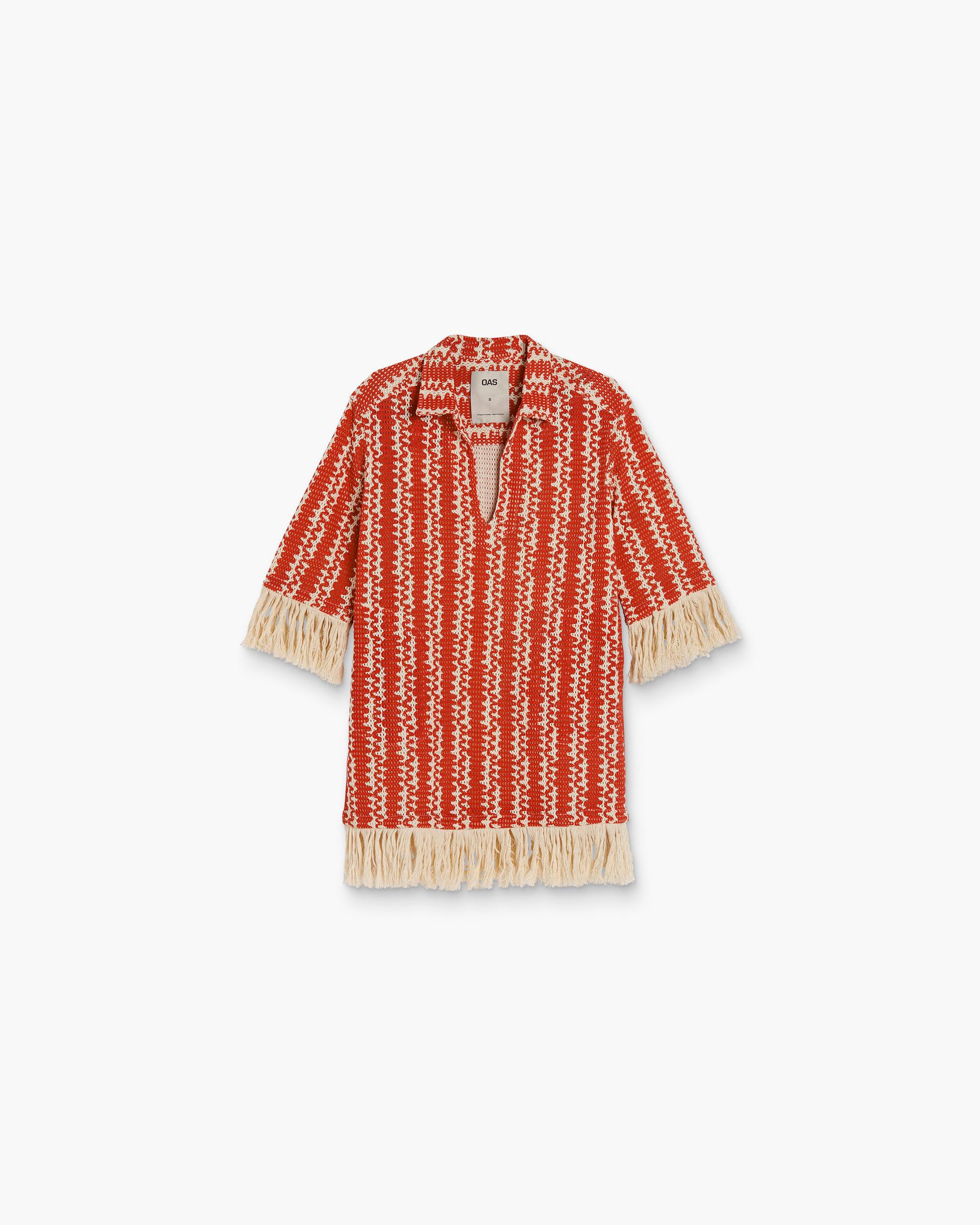 Red Scribble Aya Net Dress