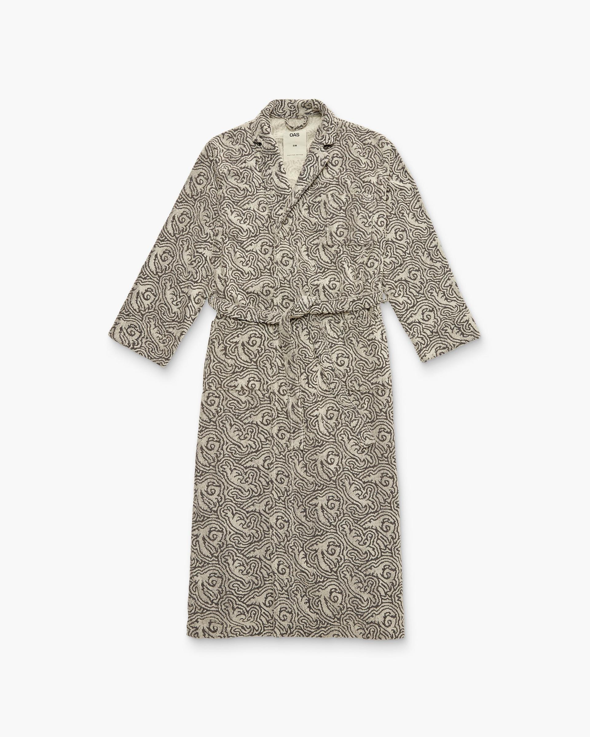 Ivory Squiggle Long Robe