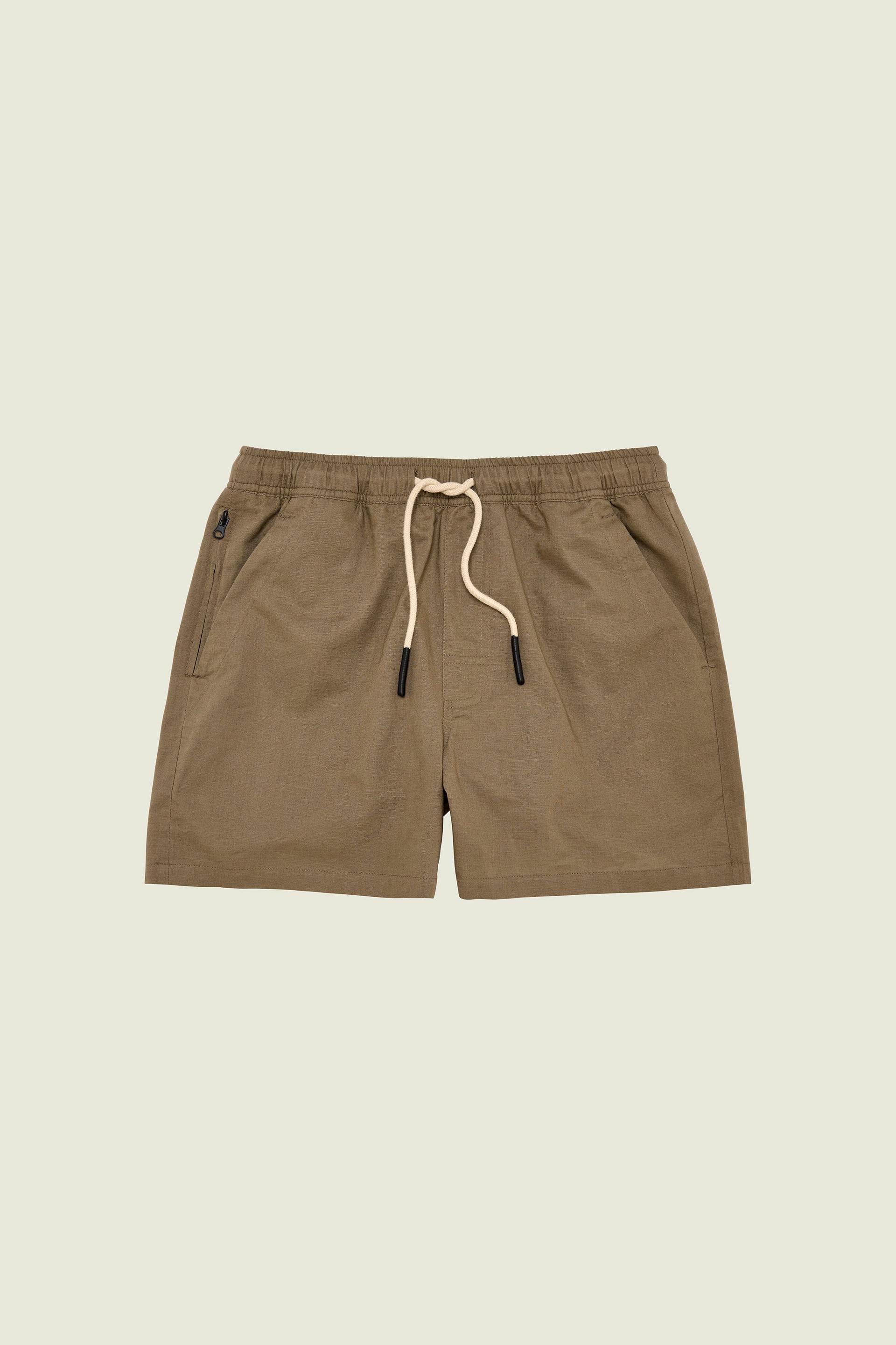 Taupe Linen Shorts