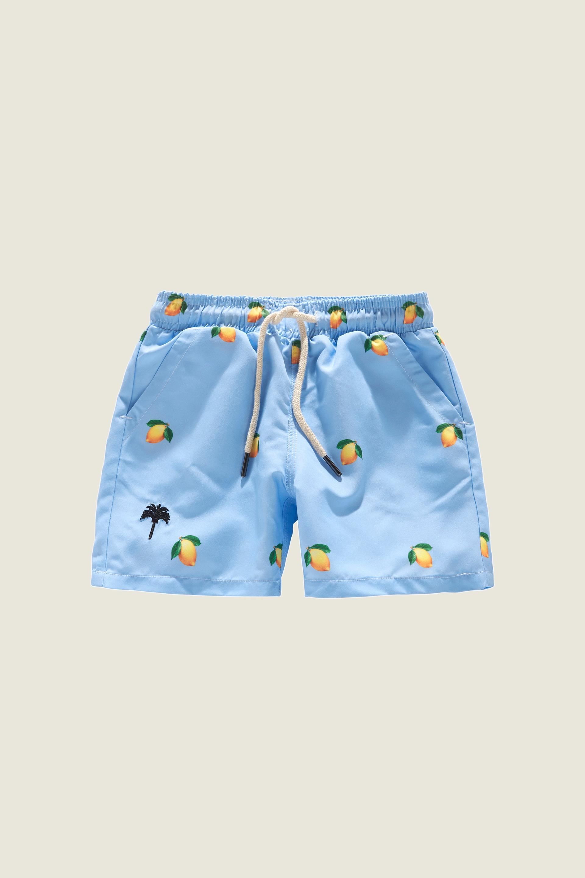 Kids Blue Lemon Swim Shorts