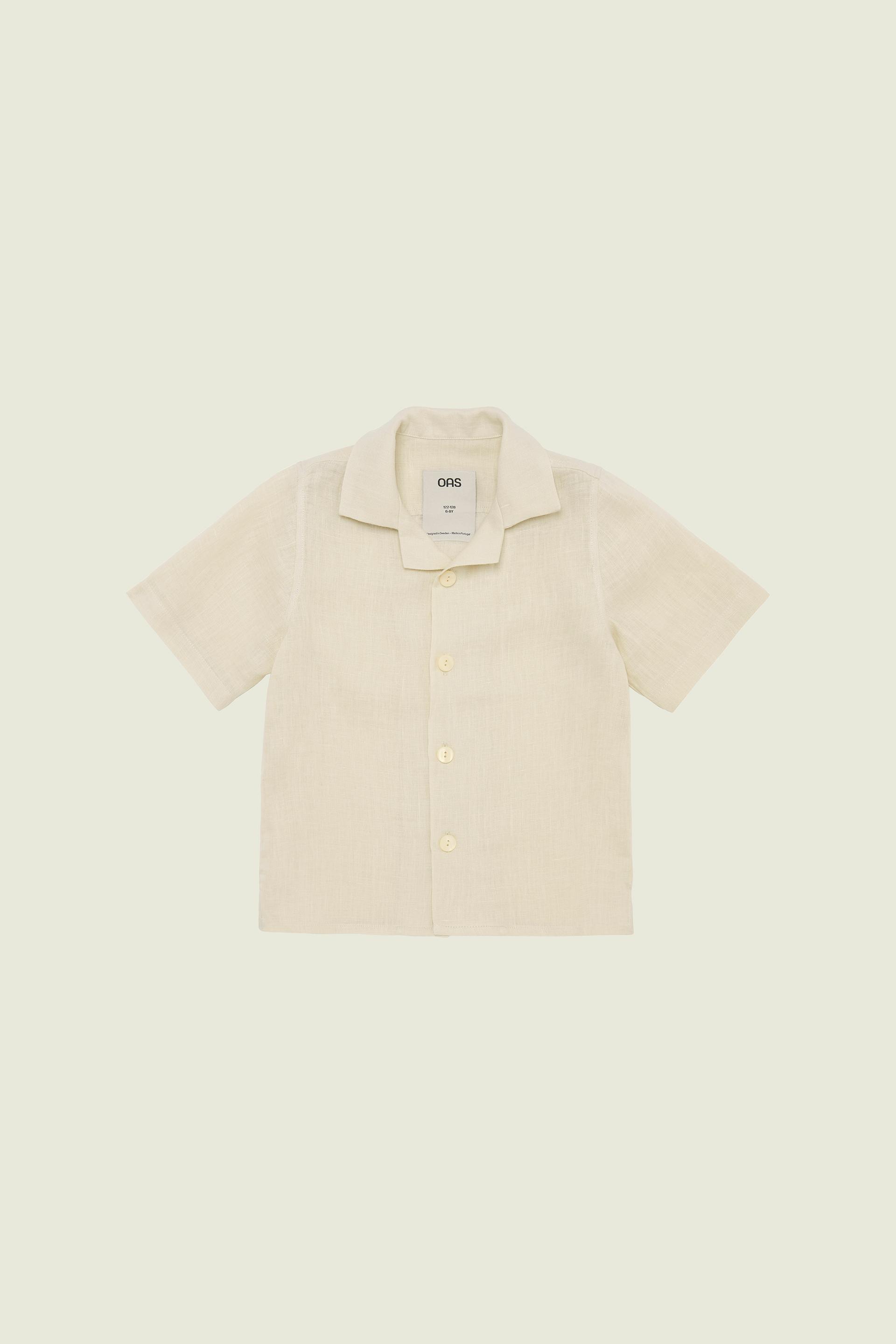 Kids Beige Air Linen Shirt