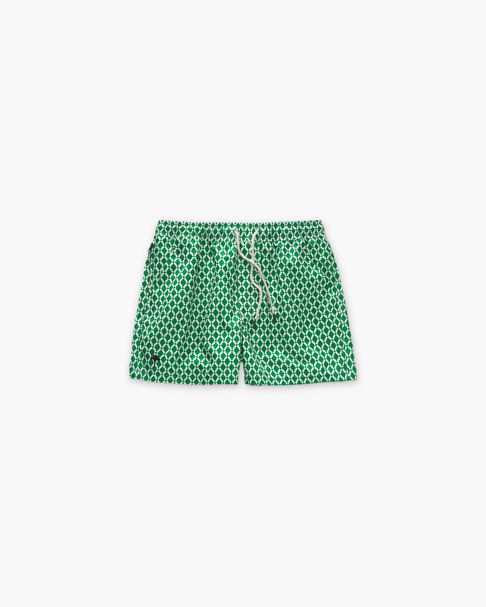 Green Tile Swim Shorts