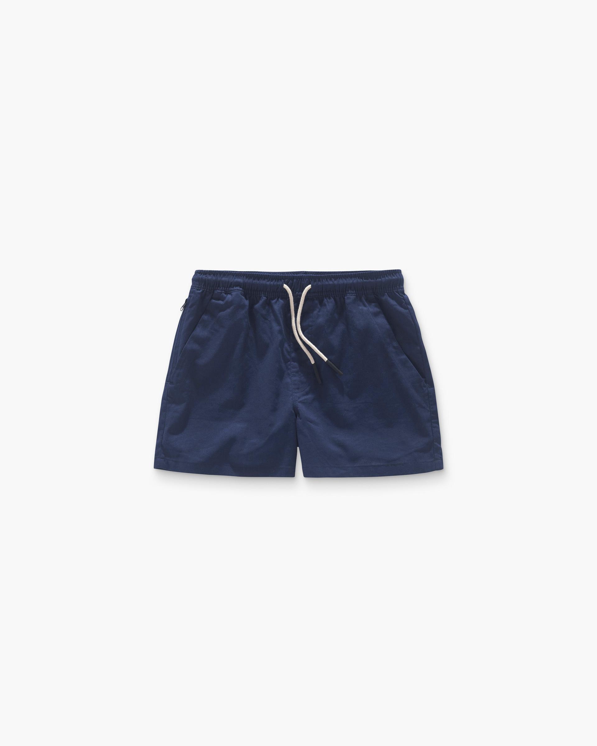 Navy Linen Shorts