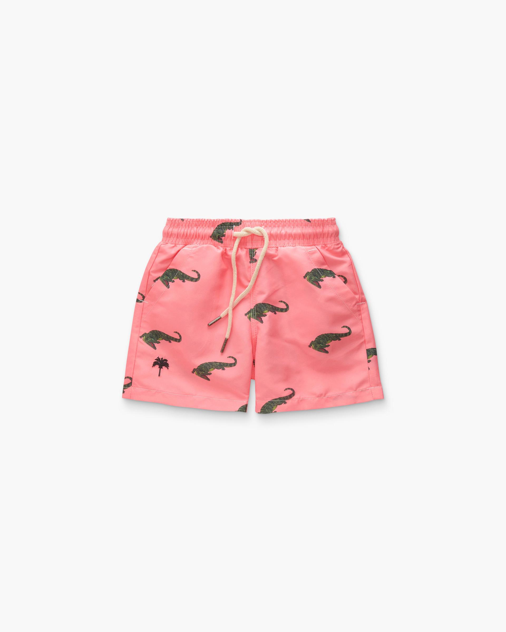 Kids Coral Croco Swim Shorts