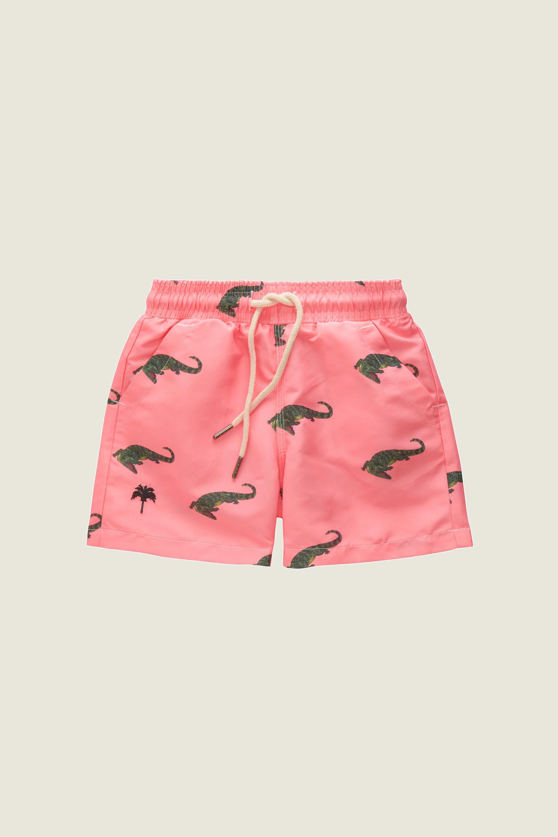 Kids Coral Croco Swim Shorts