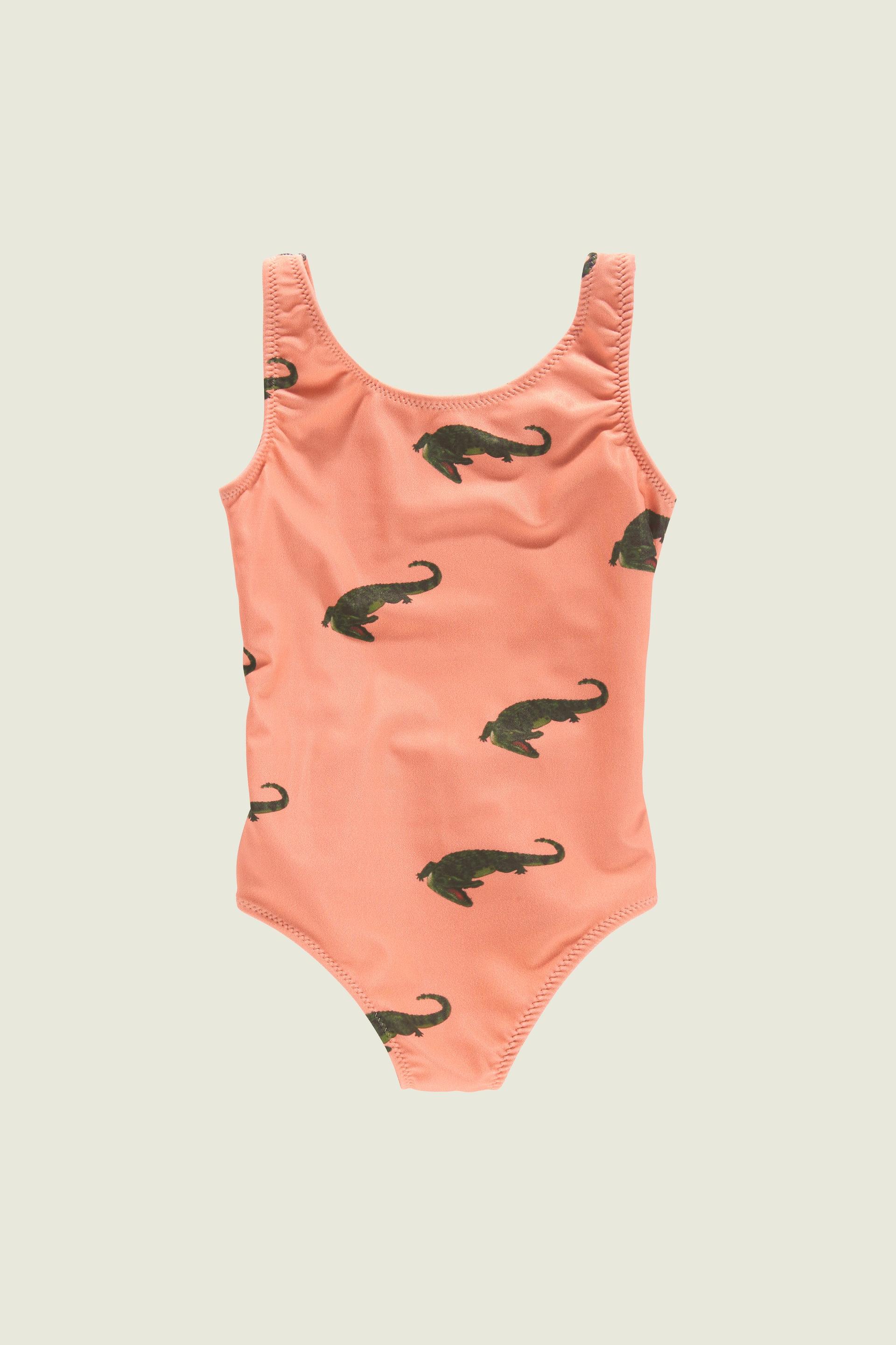 Kids Coral Croco Bathing Suit