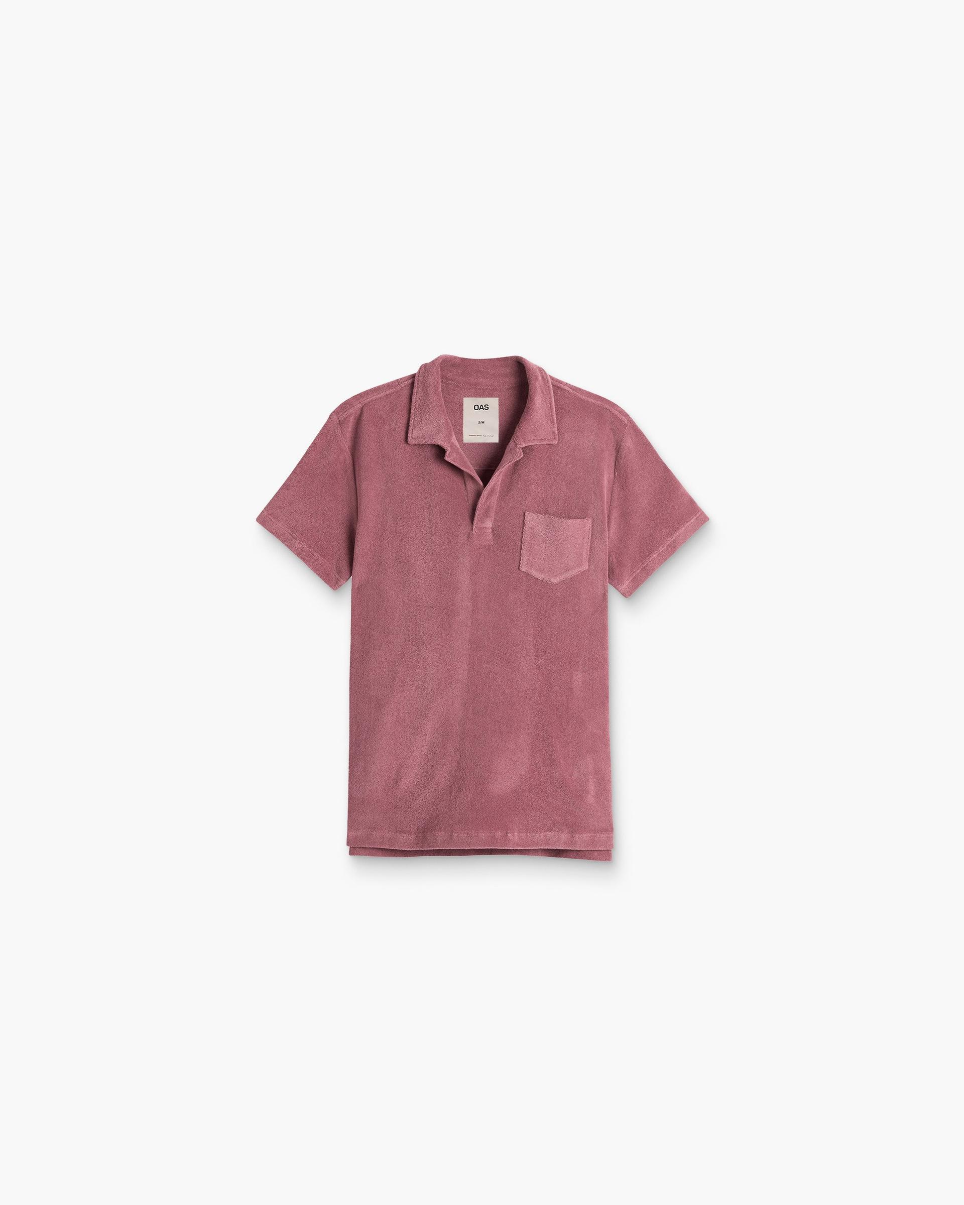 Dusty Plum Polo Terry Shirt