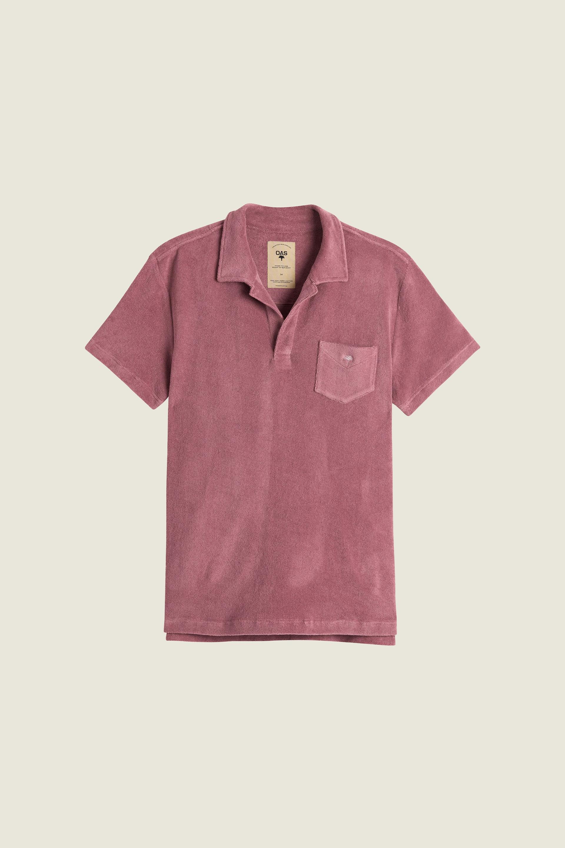 Dusty Plum Polo Terry Shirt