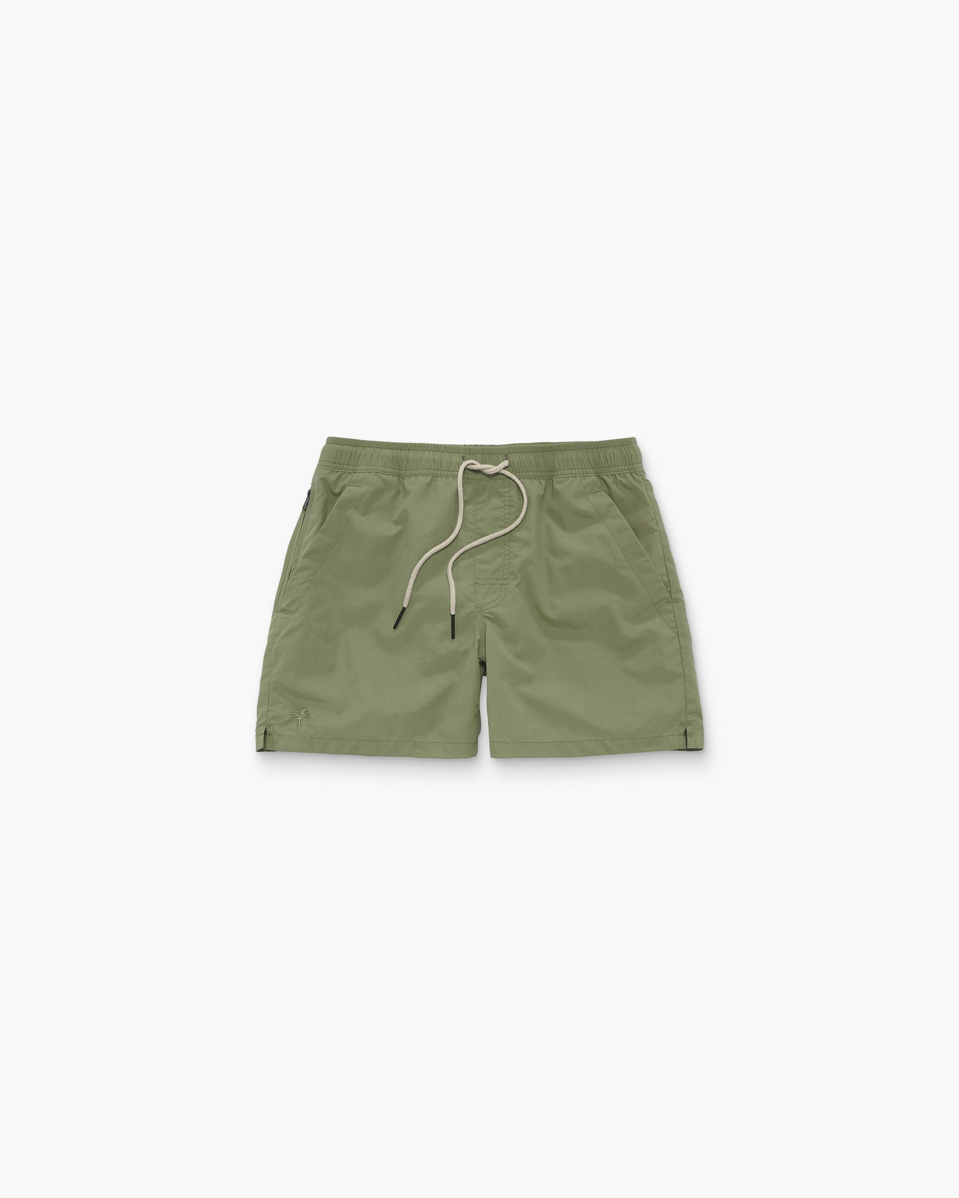 Green Nylon Swim Shorts