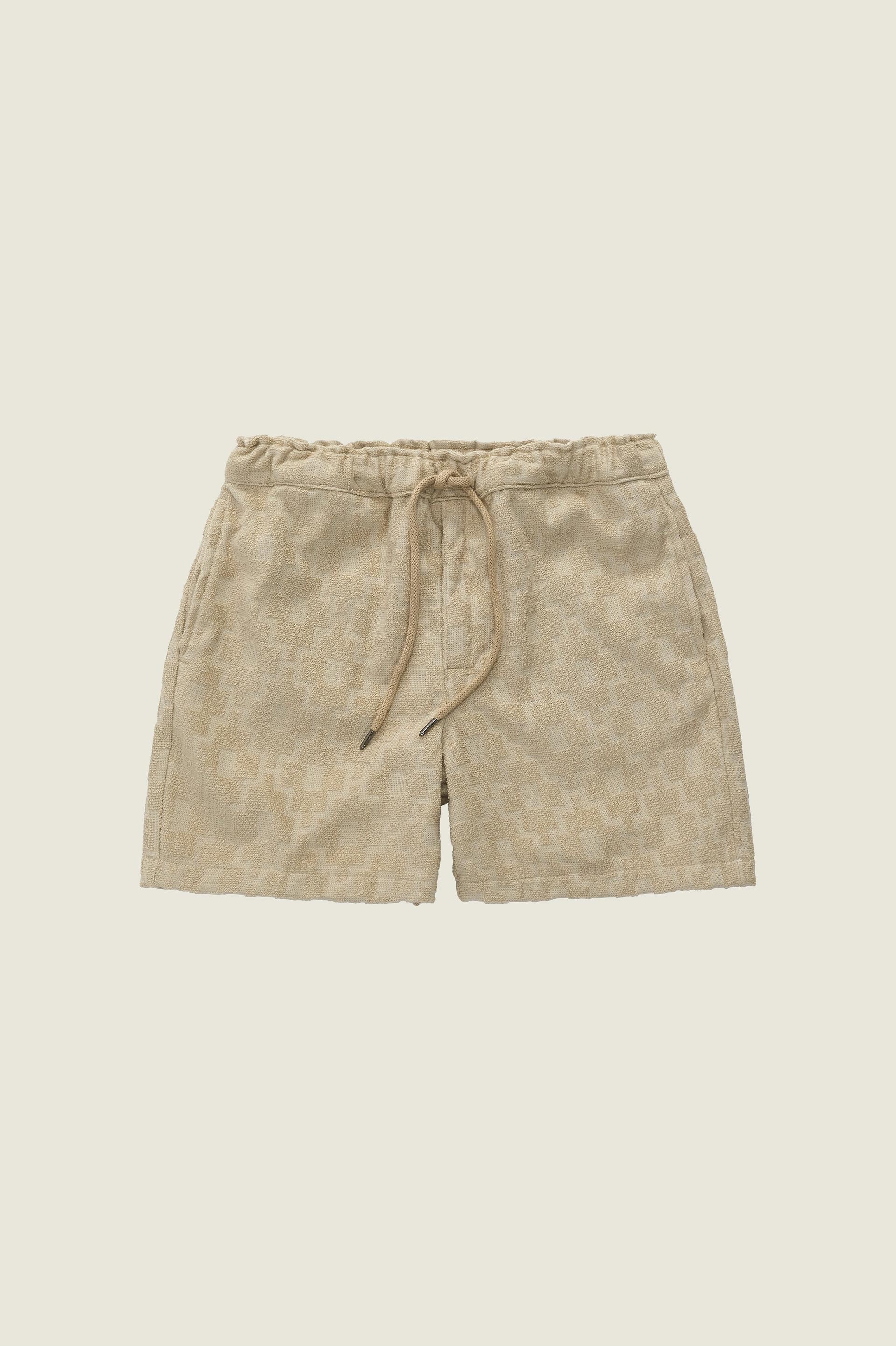 Beige Machu Frottee-Shorts