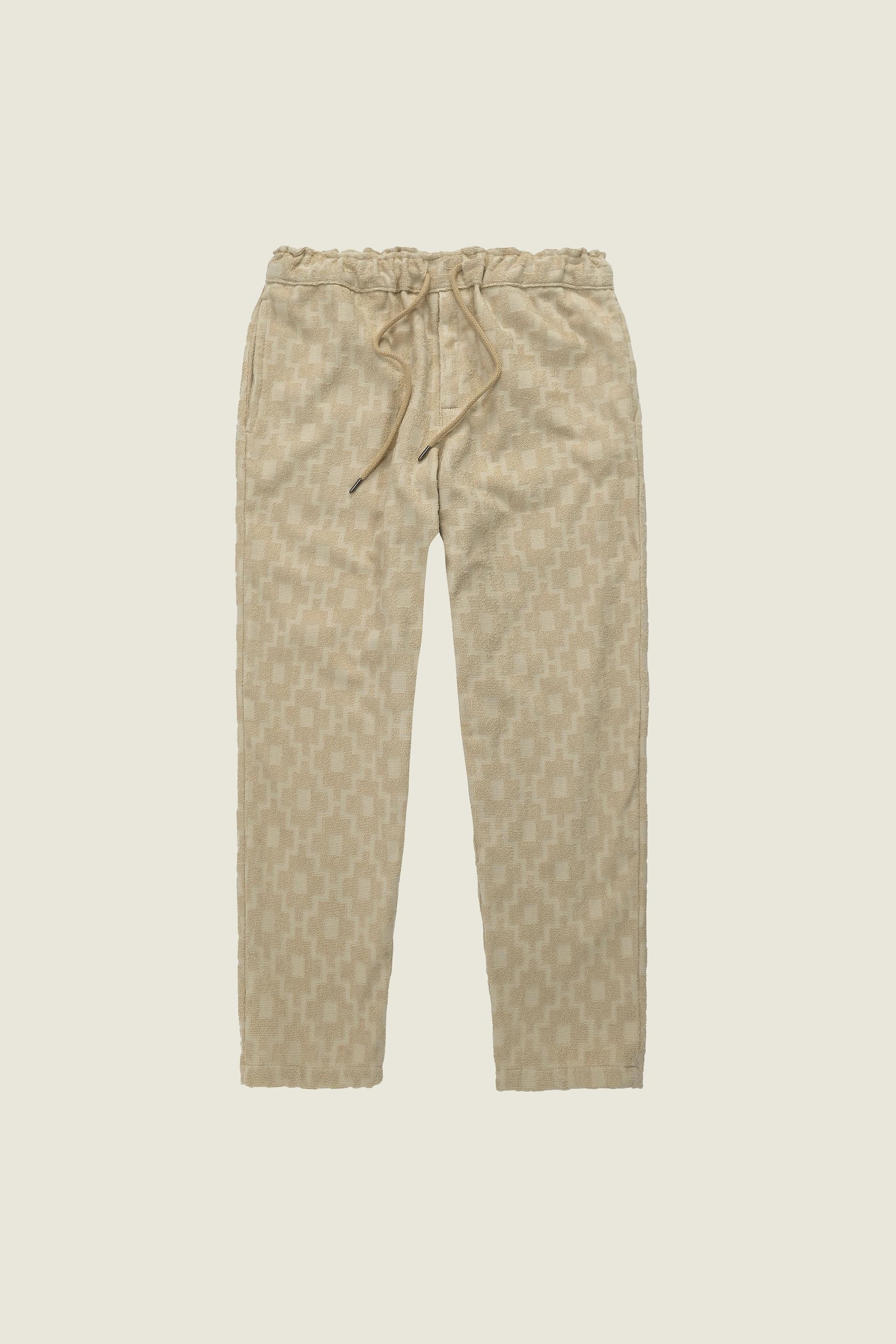 Beige Machu Frottee-Hose