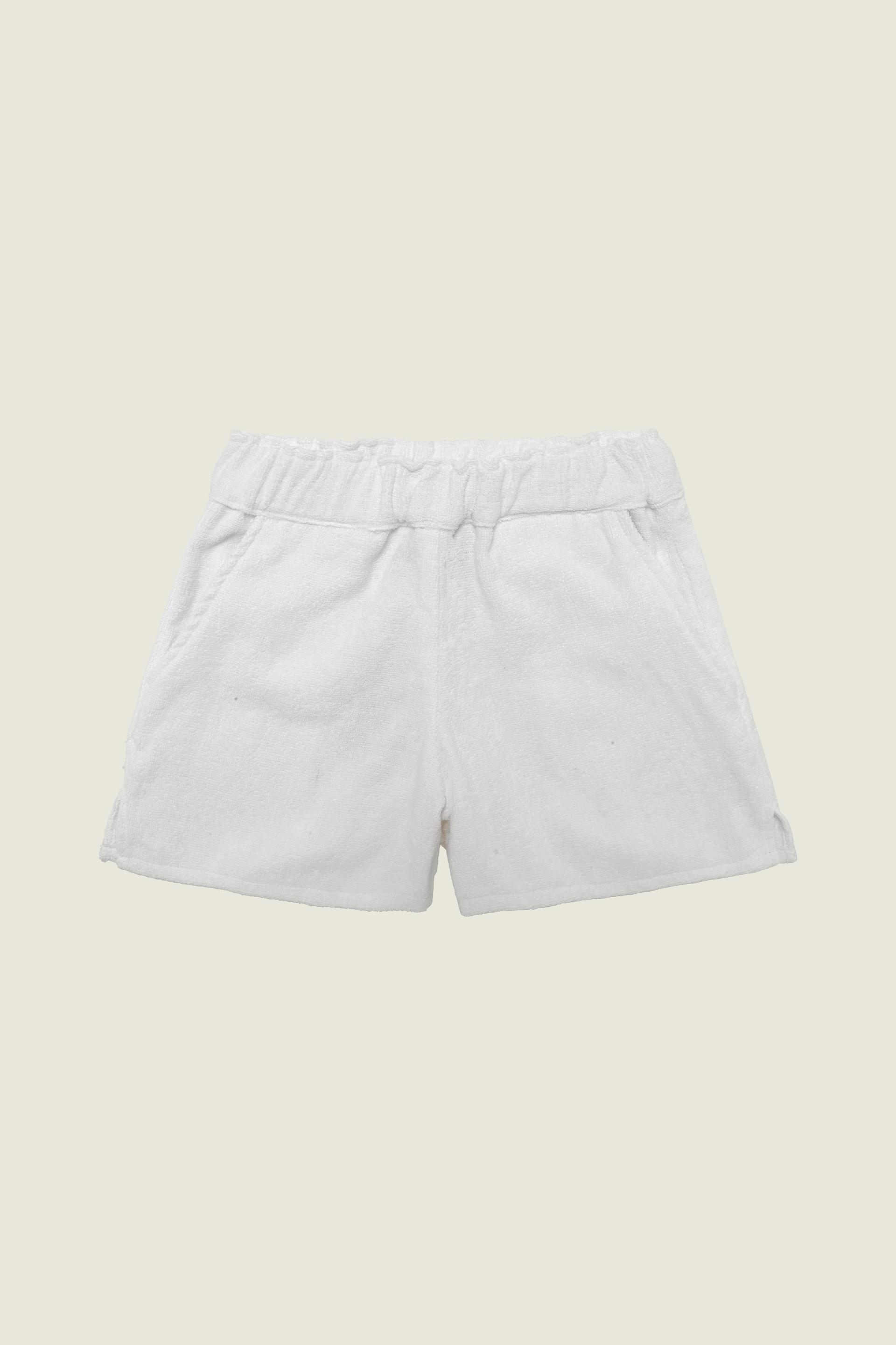 White Frotté-shorts