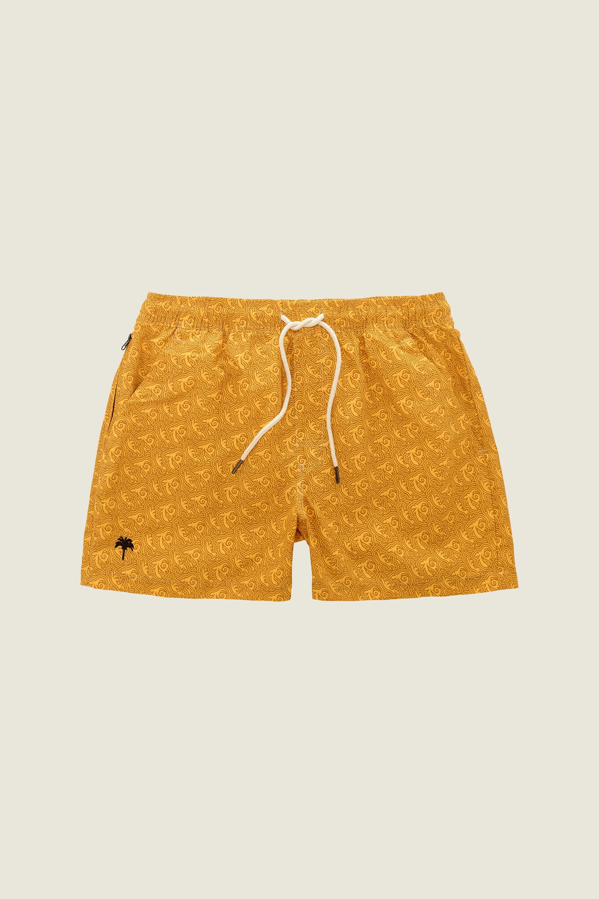 Yellow Squiggle Badehose