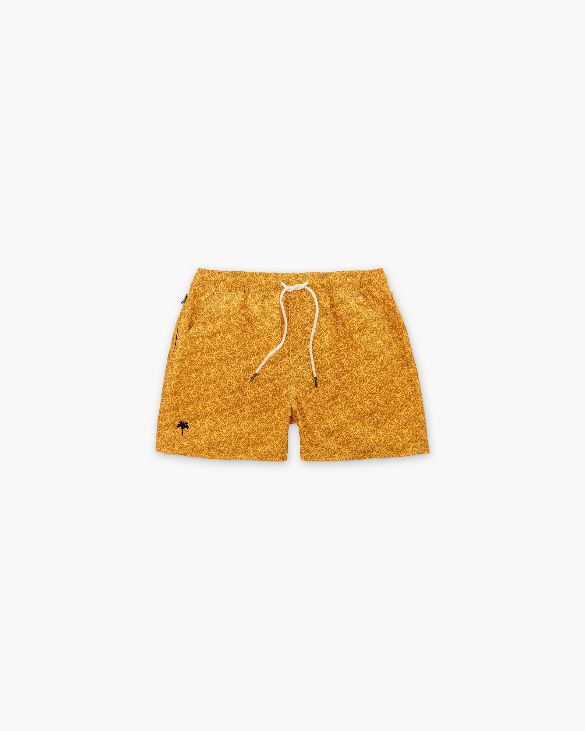 Yellow Squiggle Swim Shorts