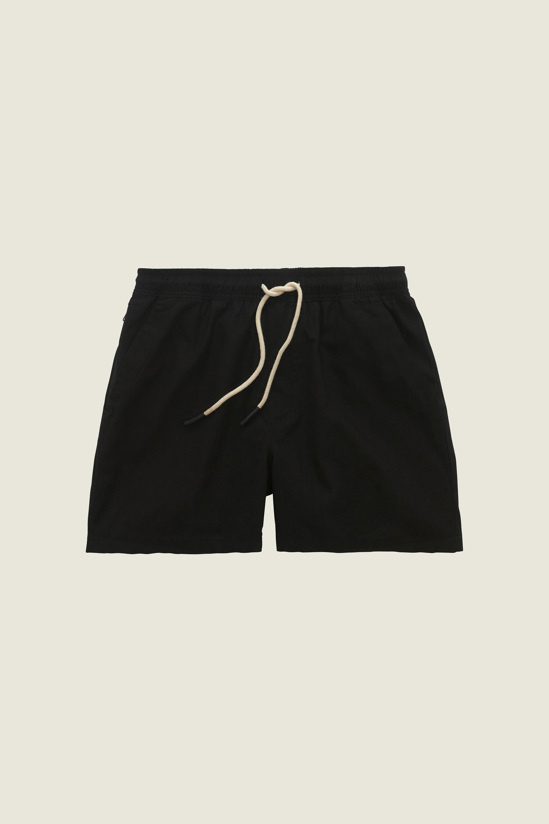 Black Leinen-Shorts