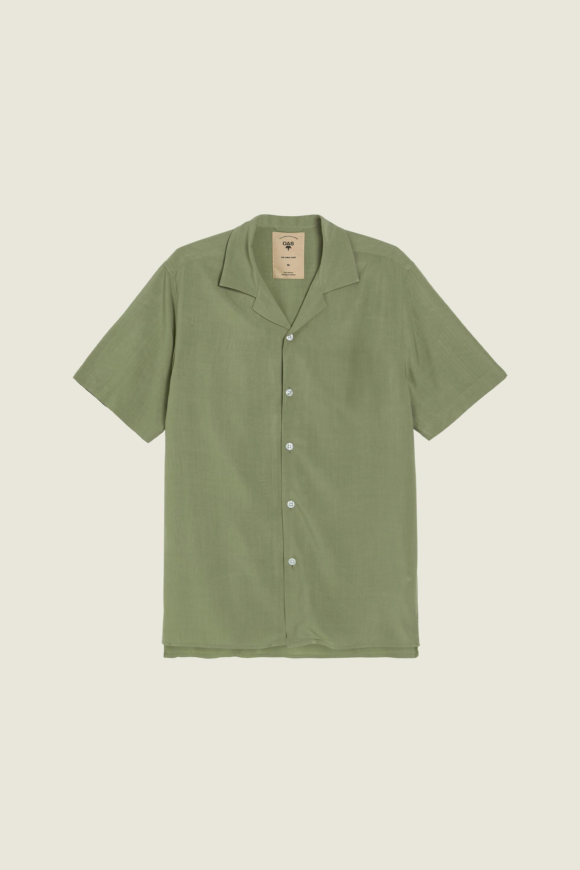 Green Plain Camisa de Viscosa