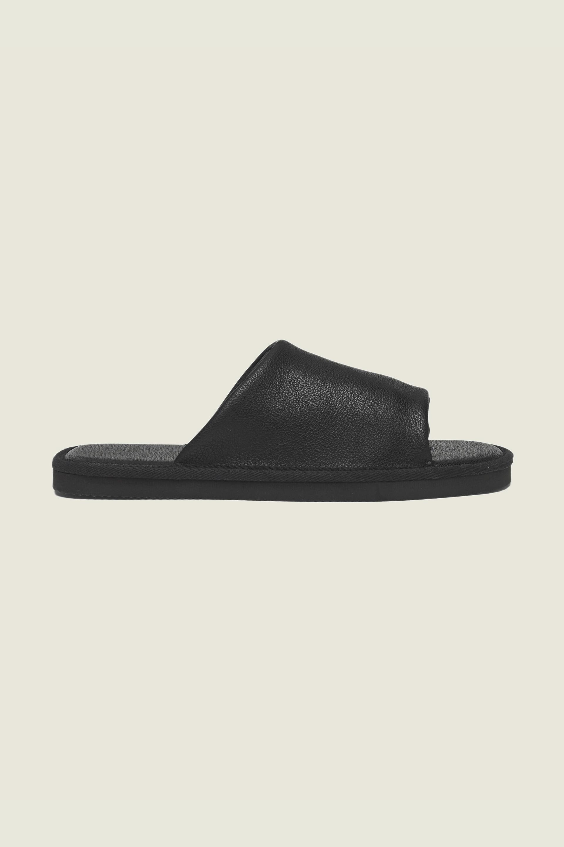 Black Vegan Slippers