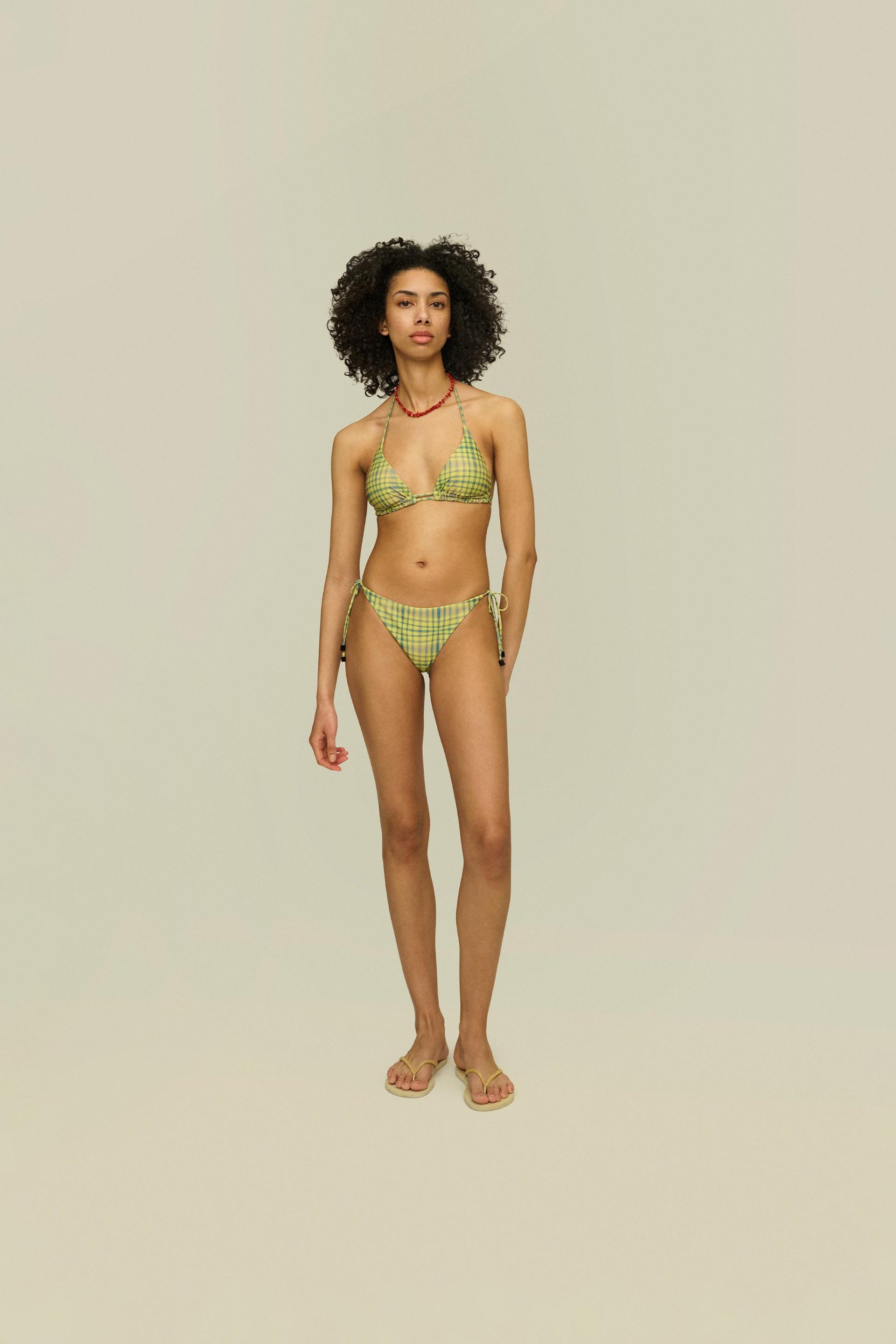 Green Painted Azzura Bikini Bottom