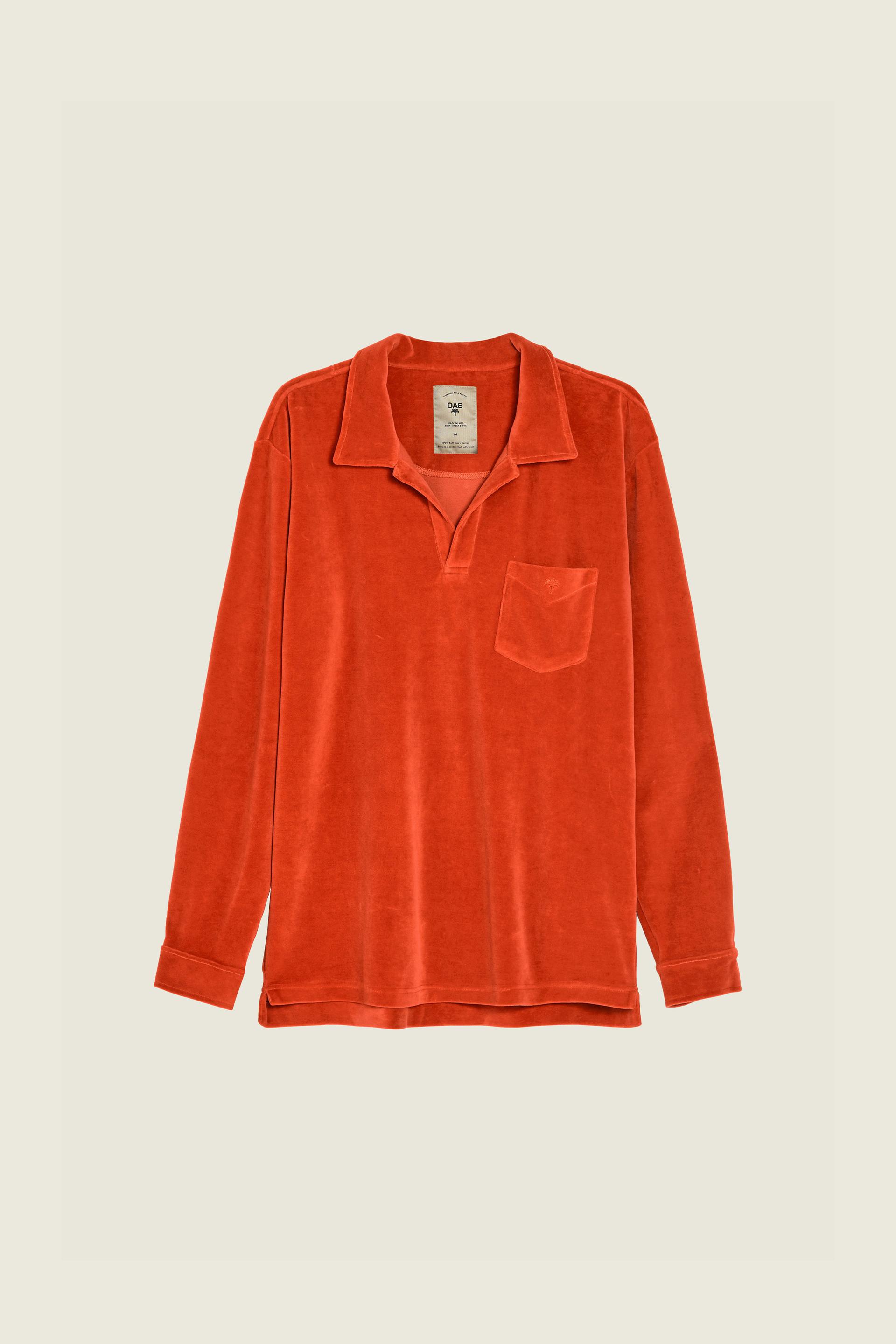 Burnt Orange Velour Long Sleeve