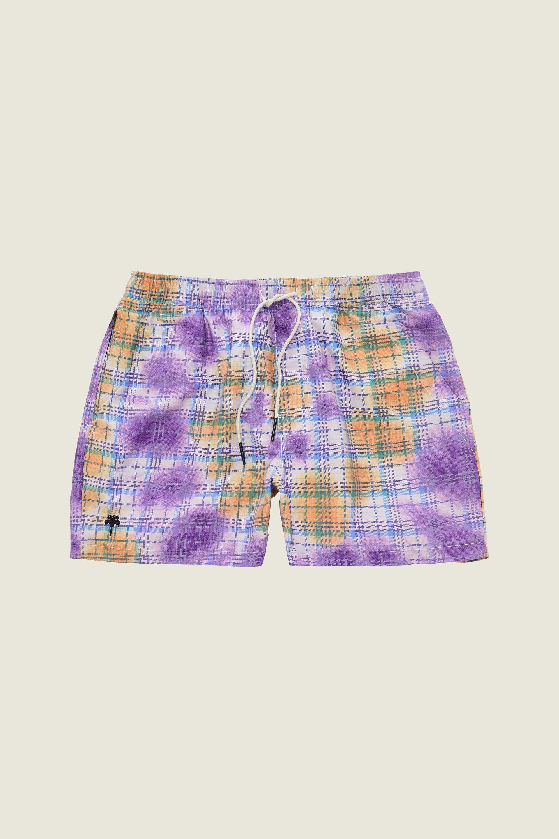 Tartan Tye Die Swim Shorts