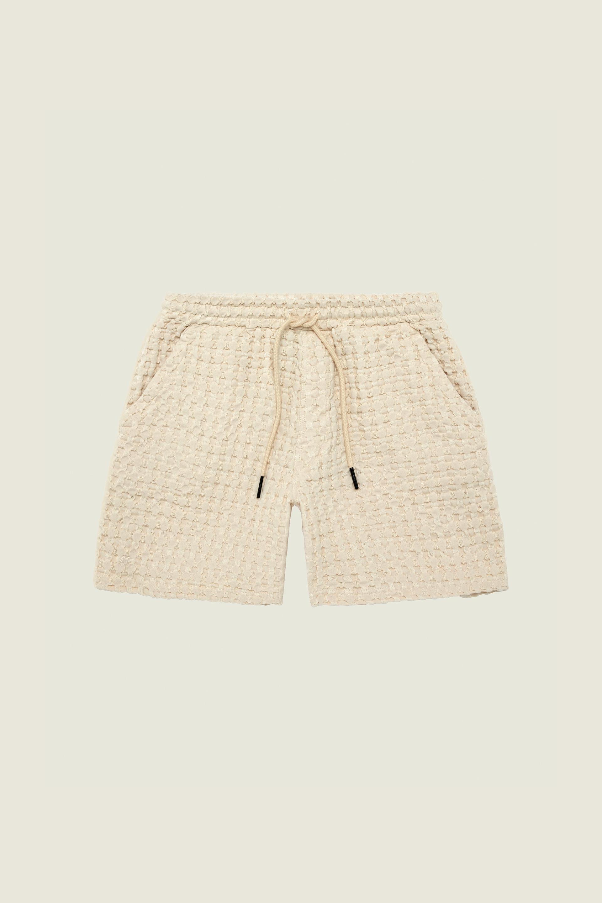 Ecru Porto Waffle Shorts