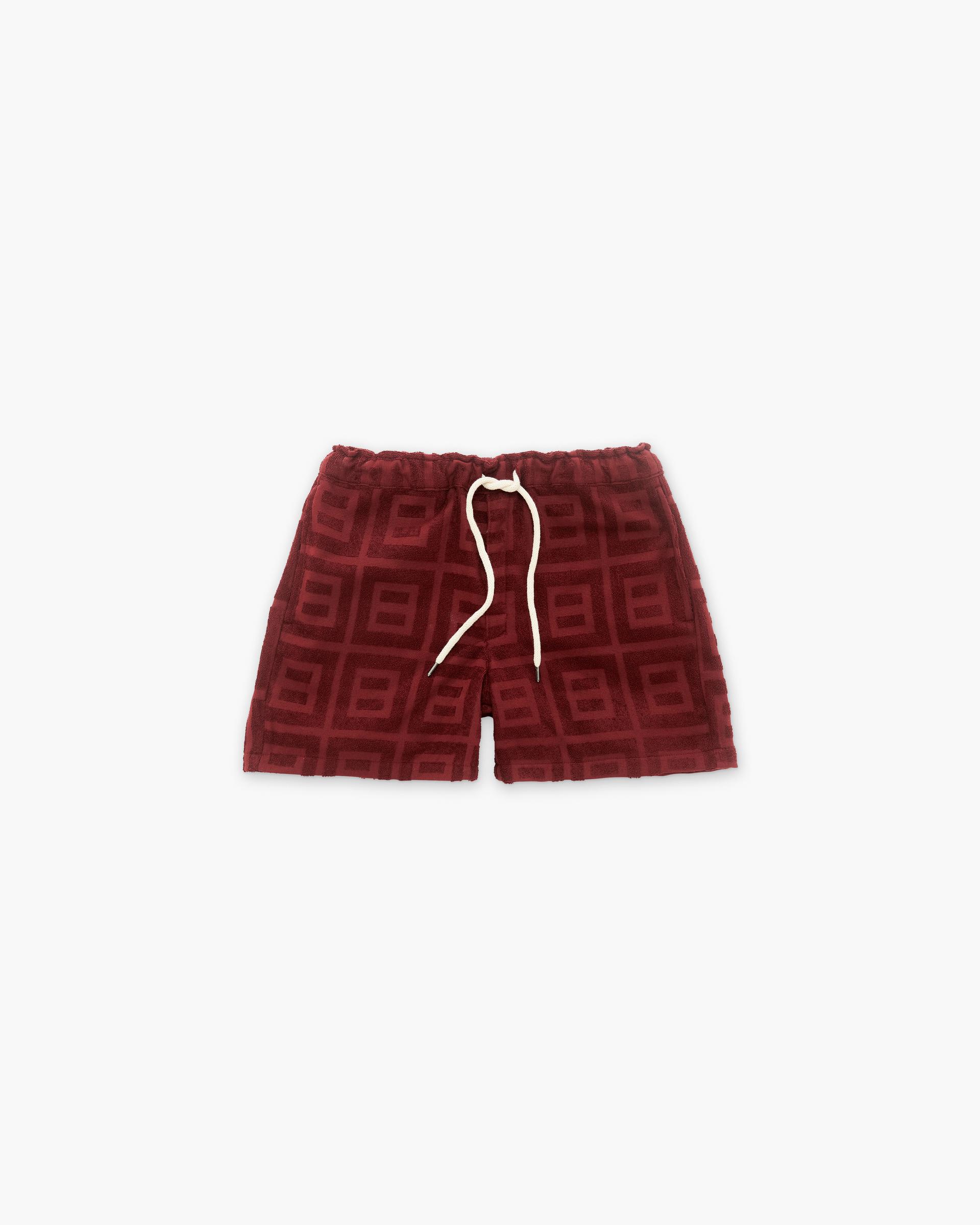 Burgundy Terrace Terry Shorts