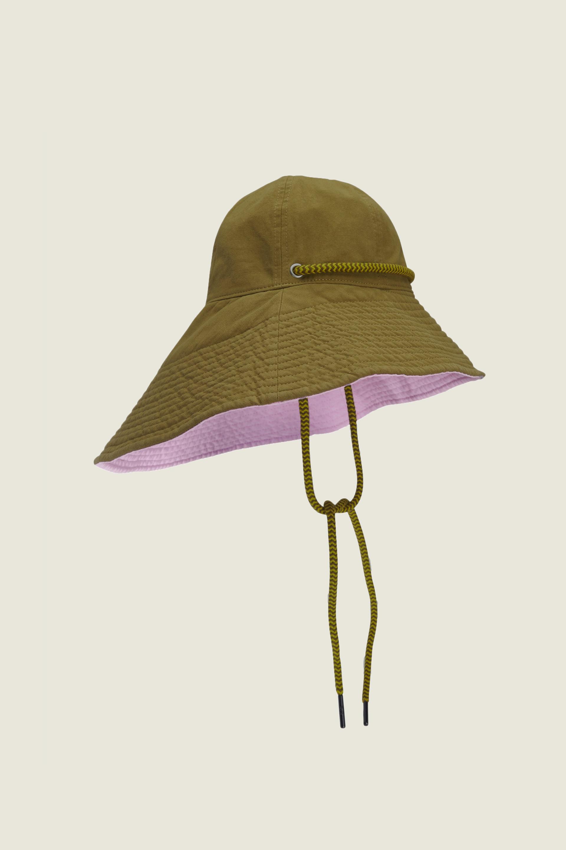 Camel Brim Canvas Hatt