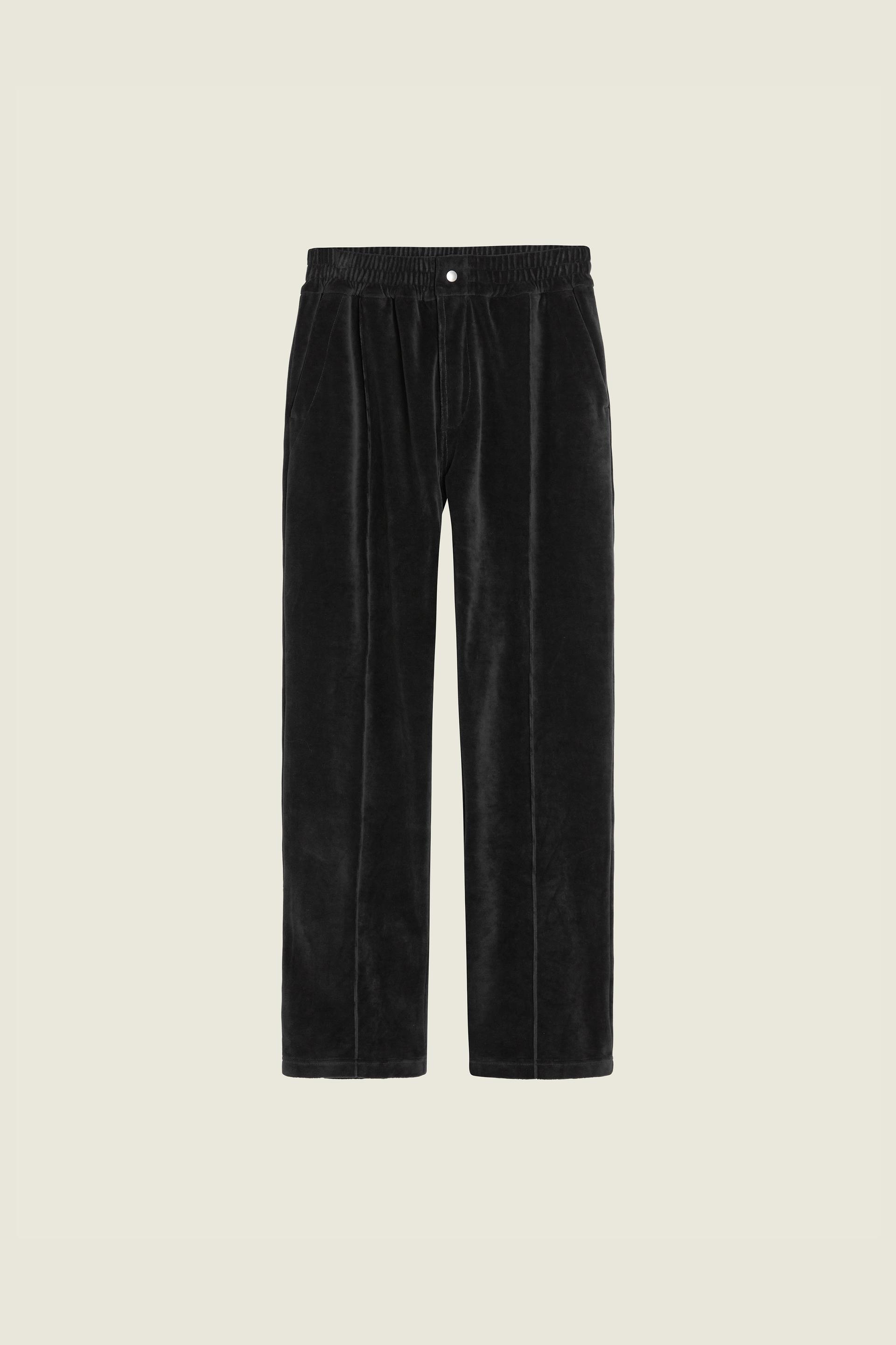 Nearly Black Velour-Hose