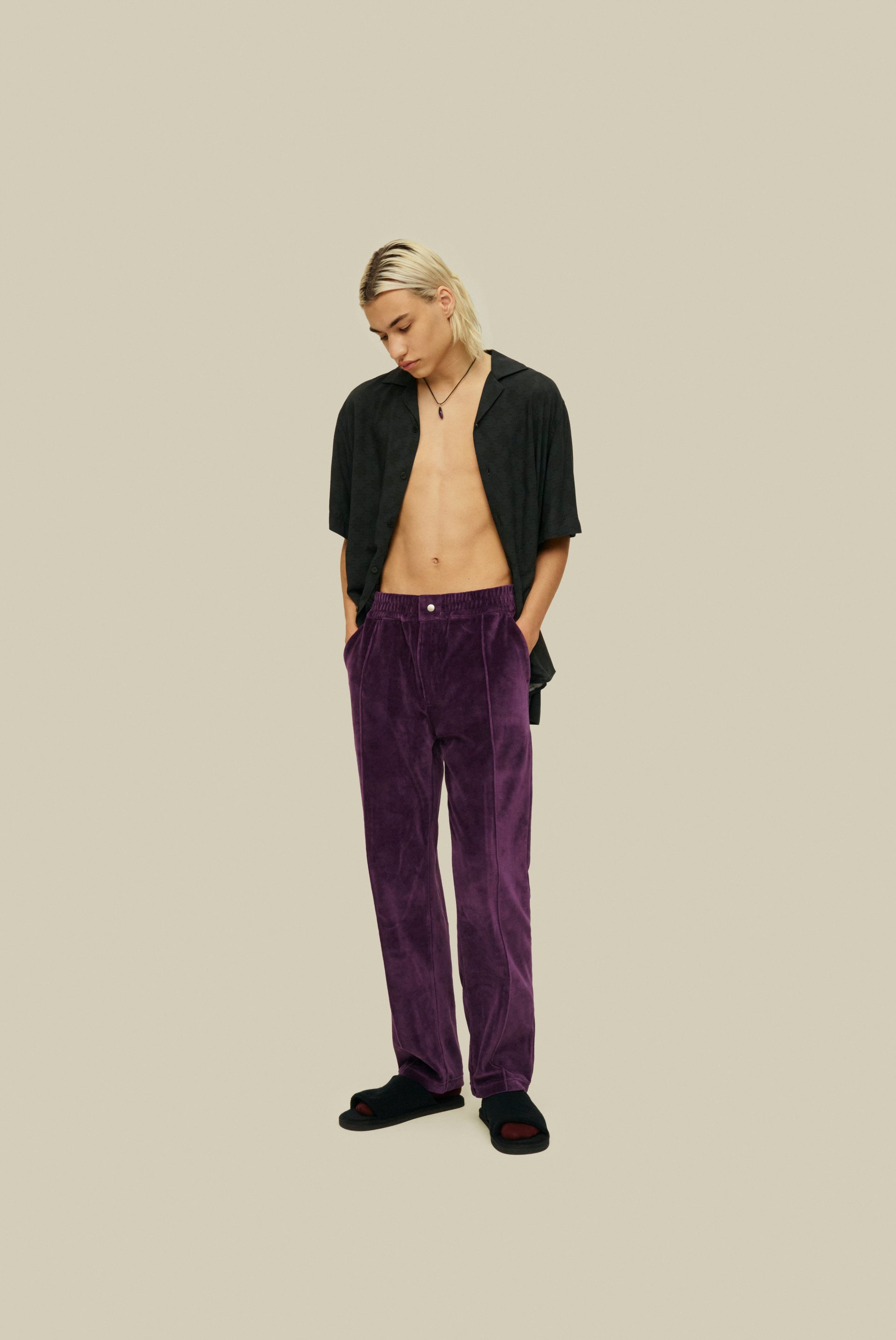 Dandy Purple Velour Pants