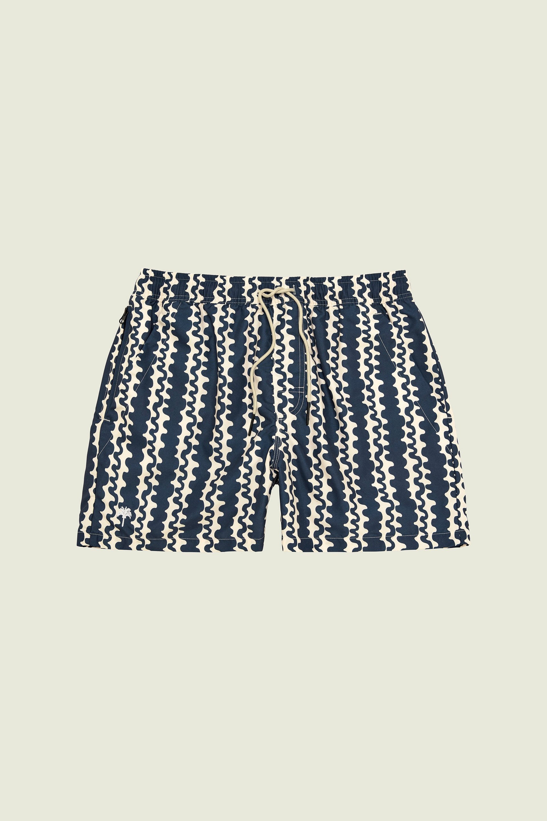 Blue Scribble Swim Shorts