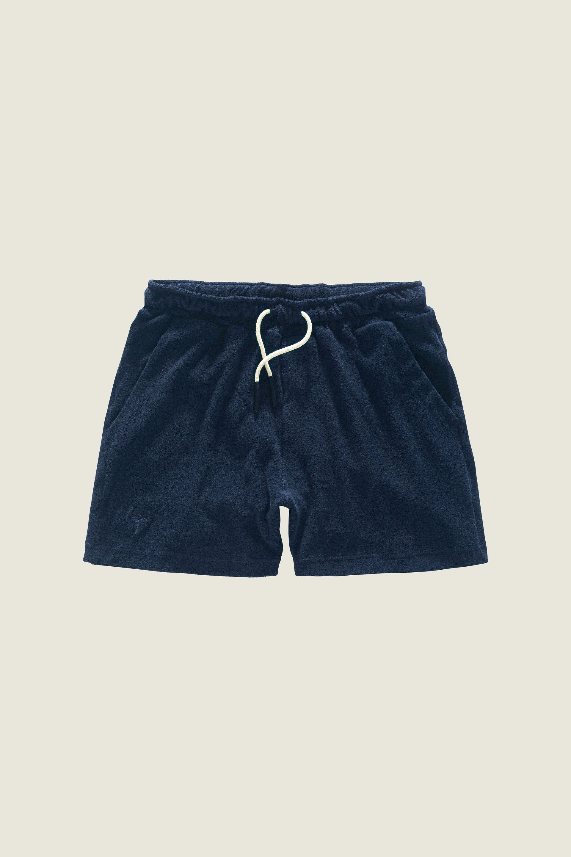 Navy Frottee-Shorts