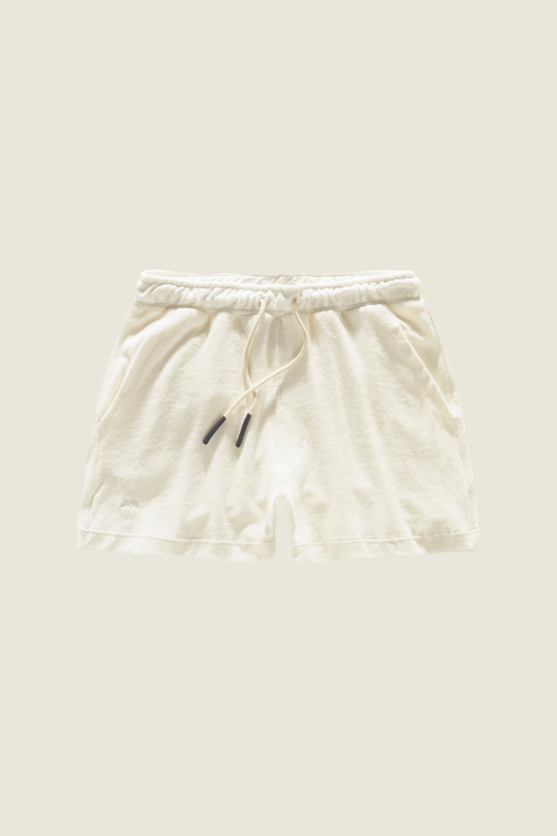 White Frottee-Shorts