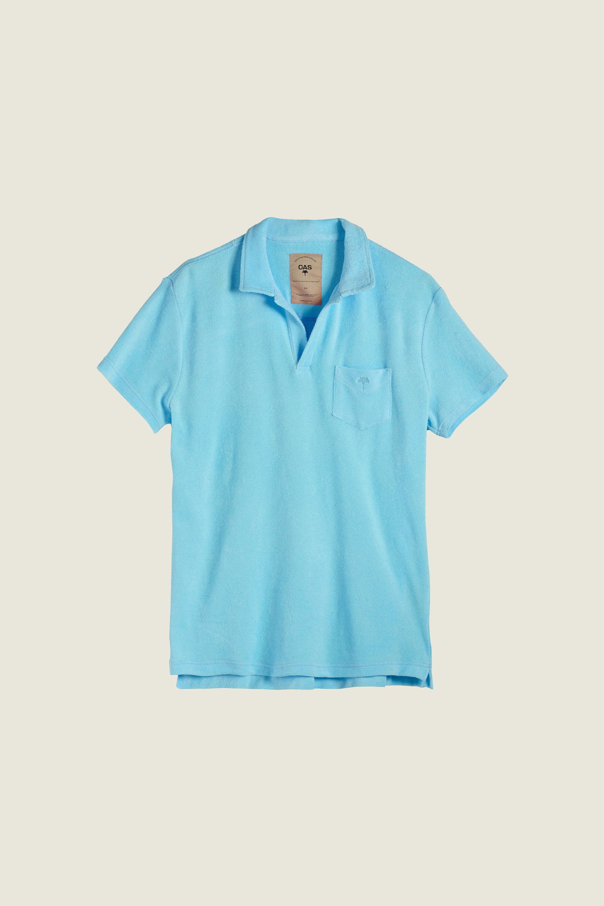 Turquoise Polo-Shirt Frottee