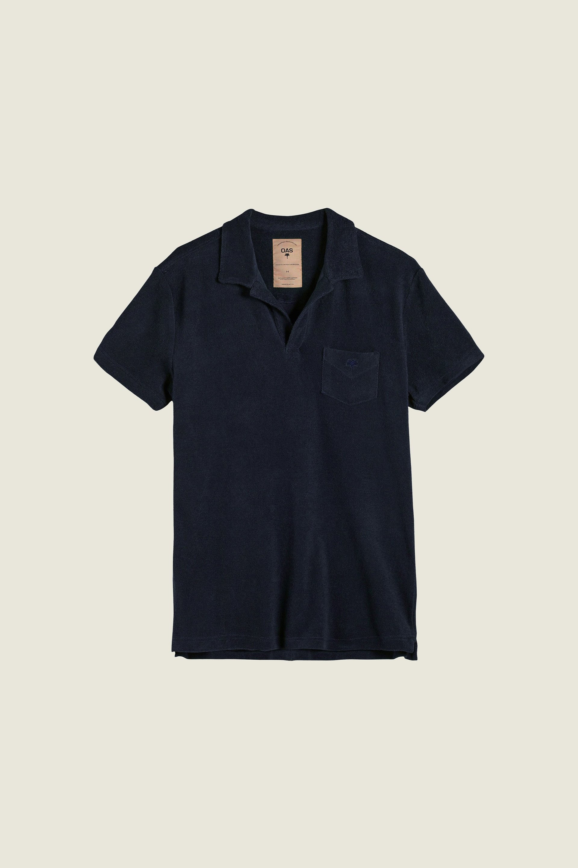 Navy Polo-Shirt Frottee