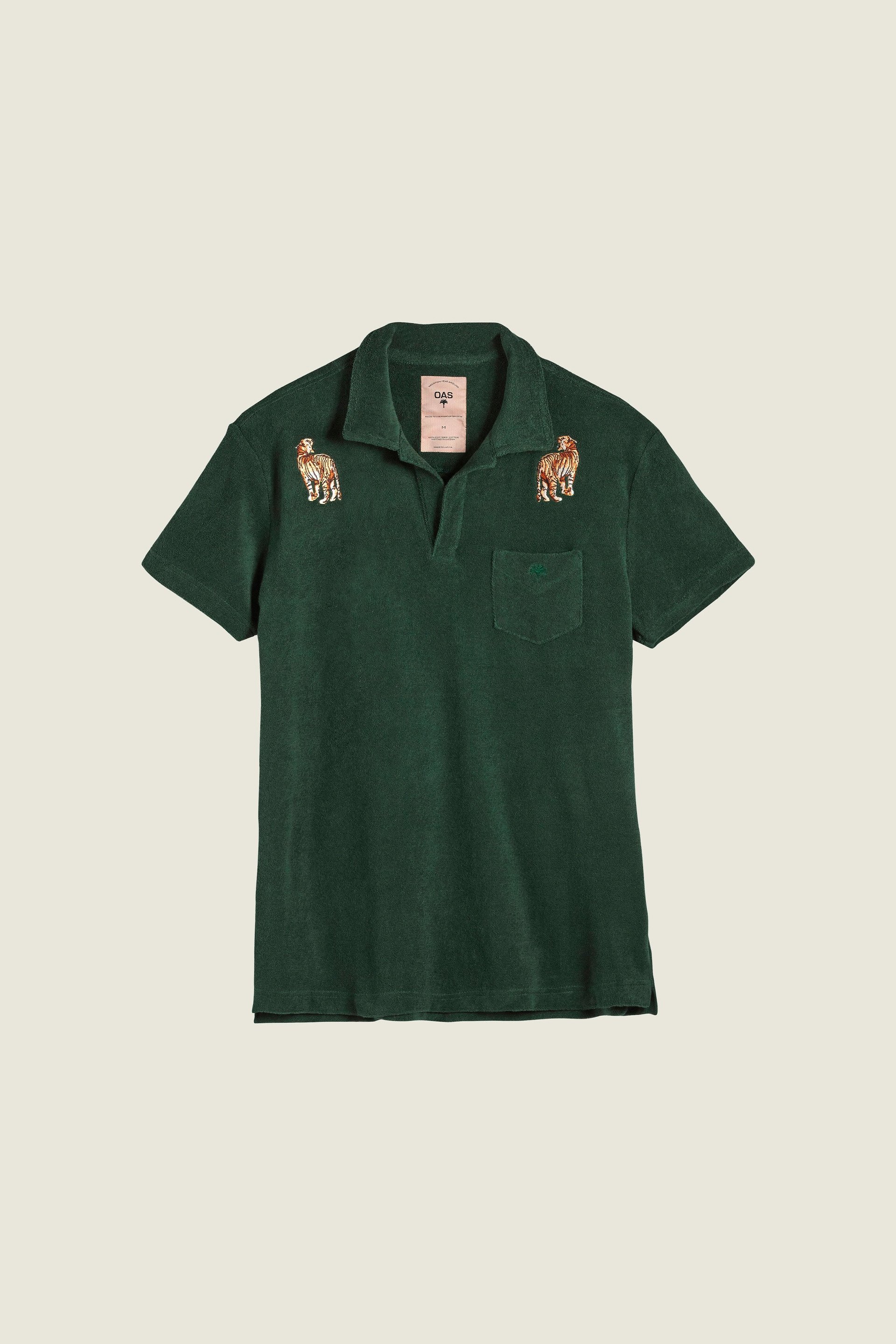 Green Tiger Polo Terry Shirt