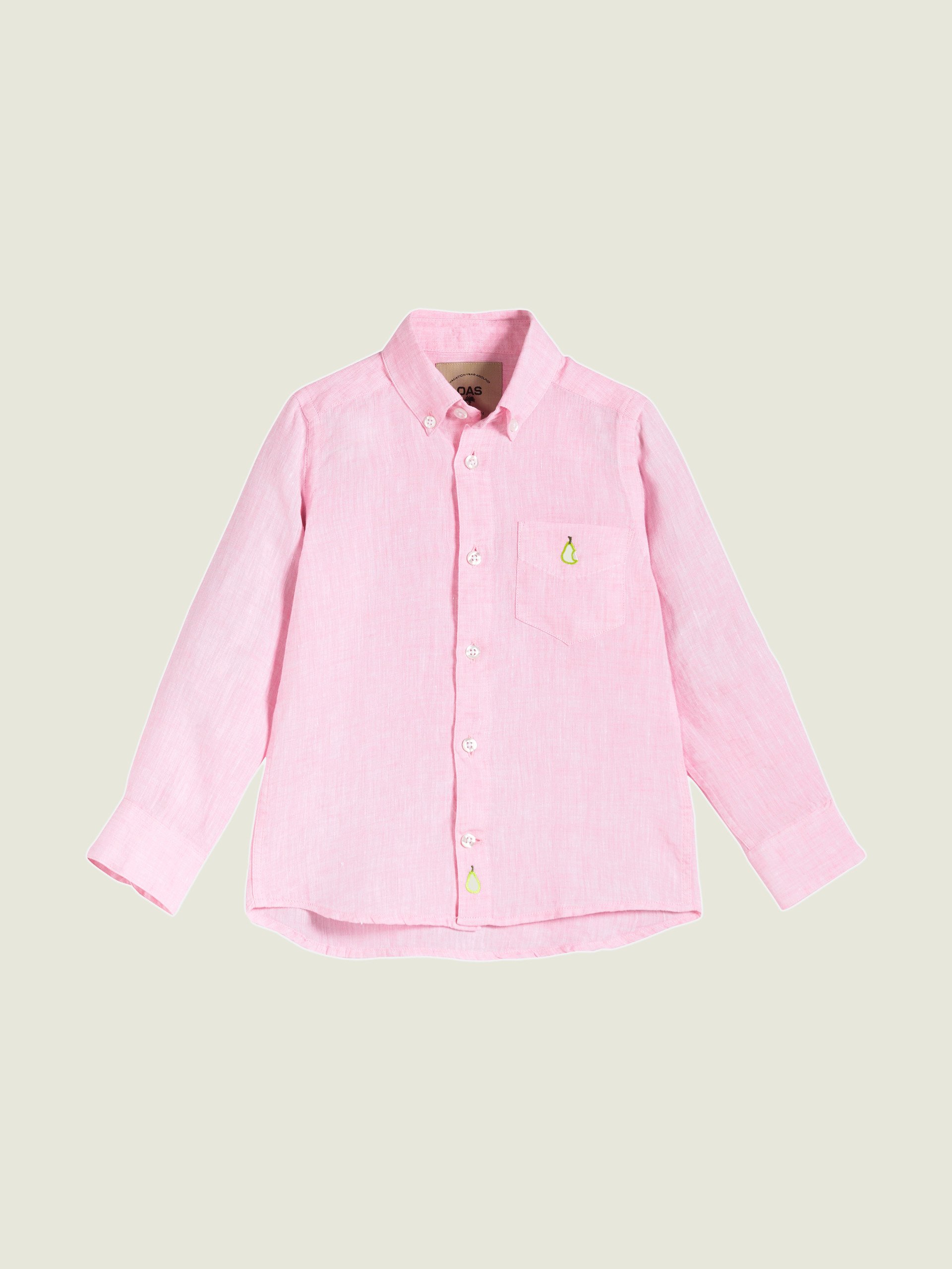 Kids Pink Pear Camisa de Lino Niños